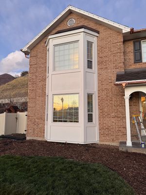 Orem | Custom Hardie Smooth Siding | Dove Wing & White Dove