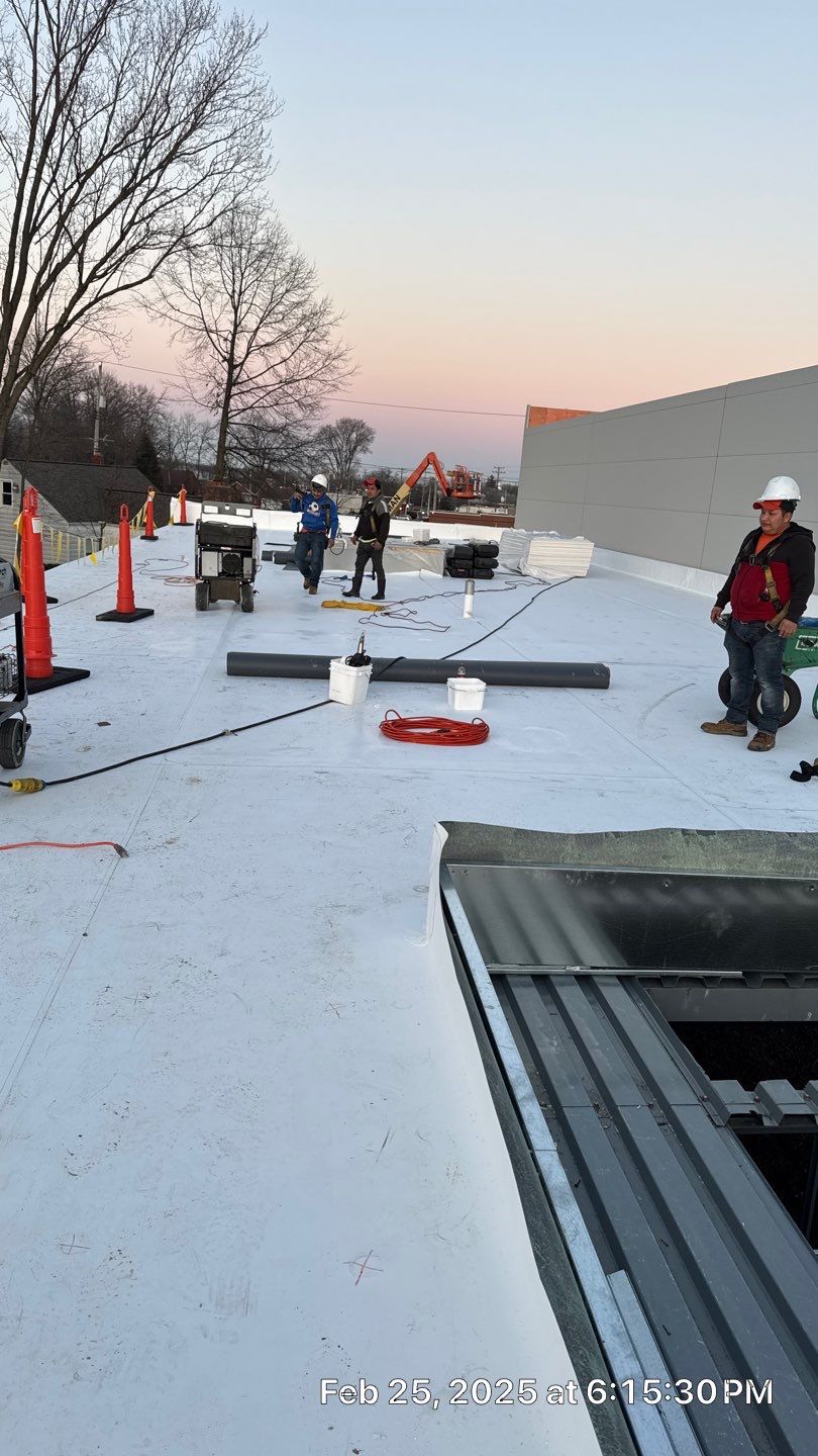Project in North Olmsted by Commercial Roofing and Coating Systems 