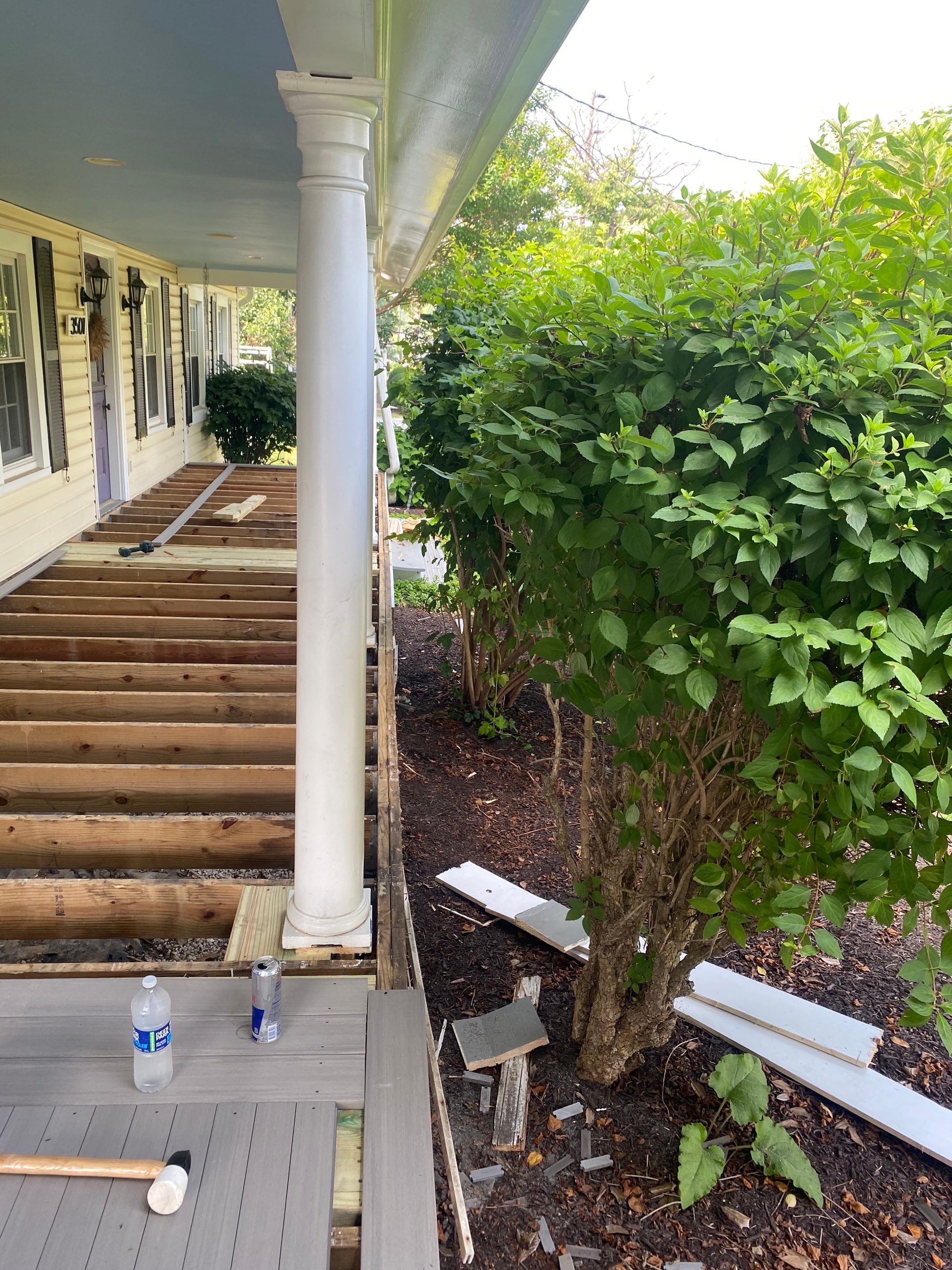 Front Porch Transformation using Timbertech Decking by The Smet Companies, LLC