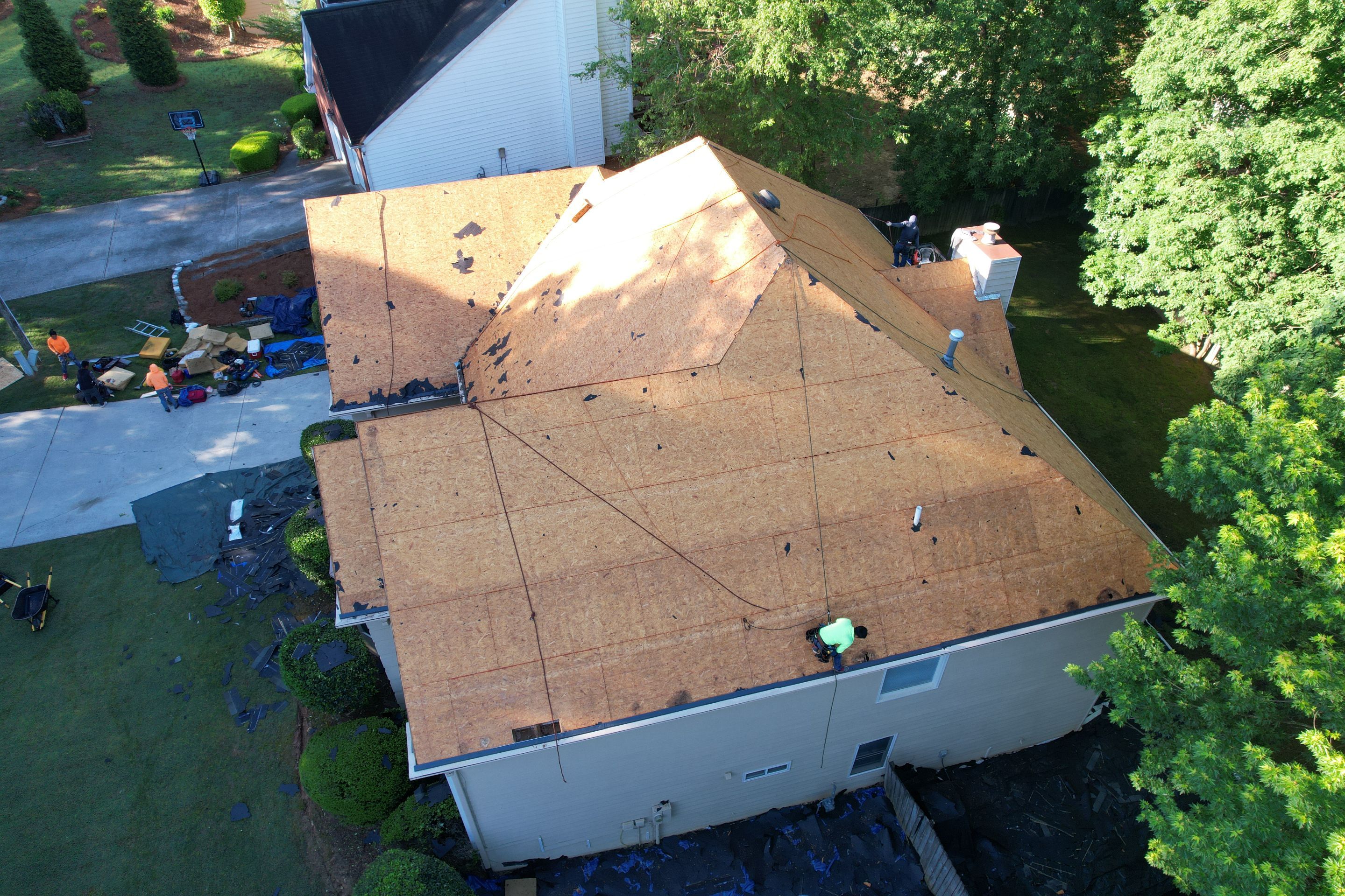 Residential Roof Replacement using Owens Corning Estate Gray by Inspector Roofing and Restoration