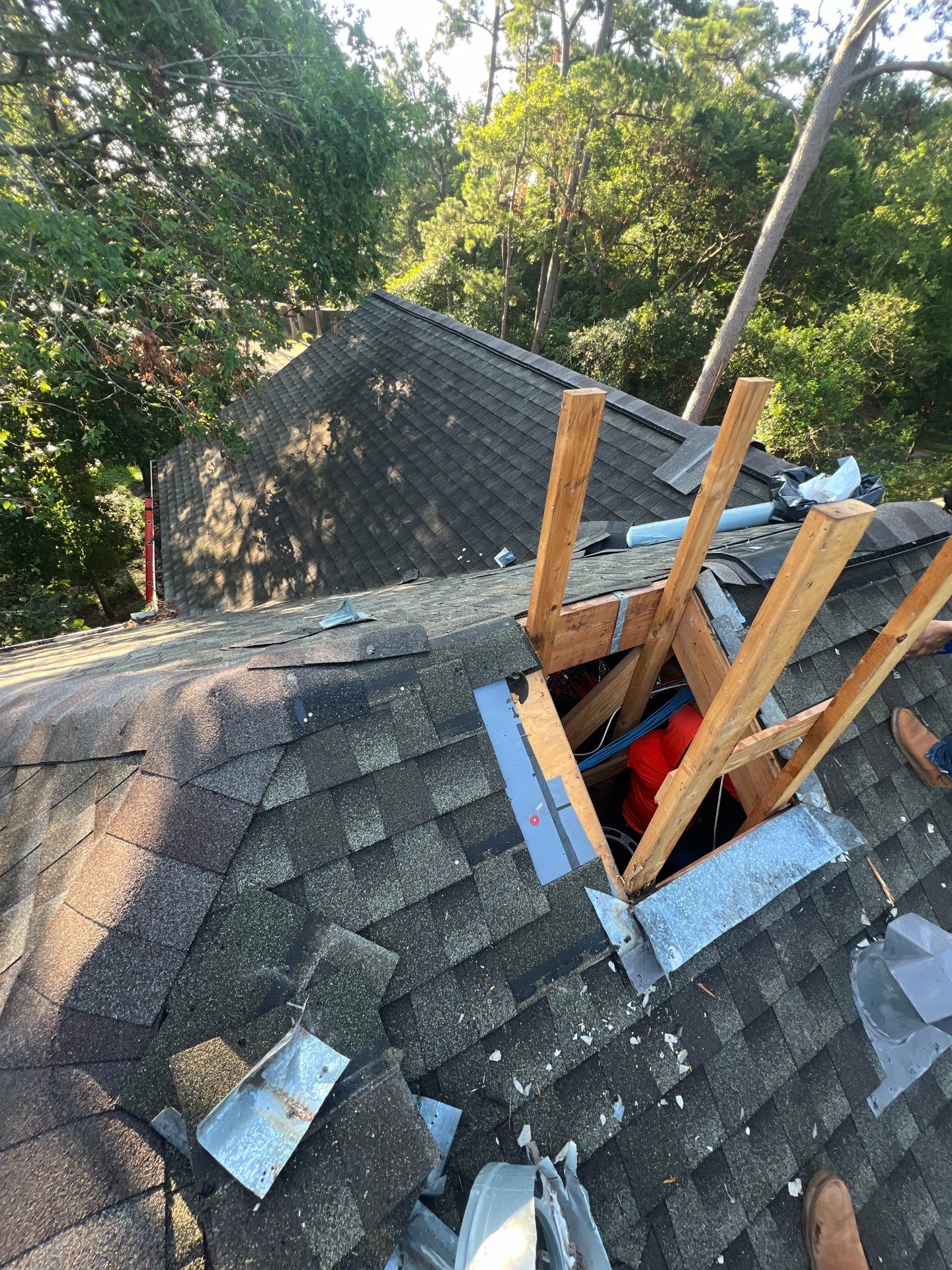 Hail Damage using Metal by Roof Repair Company