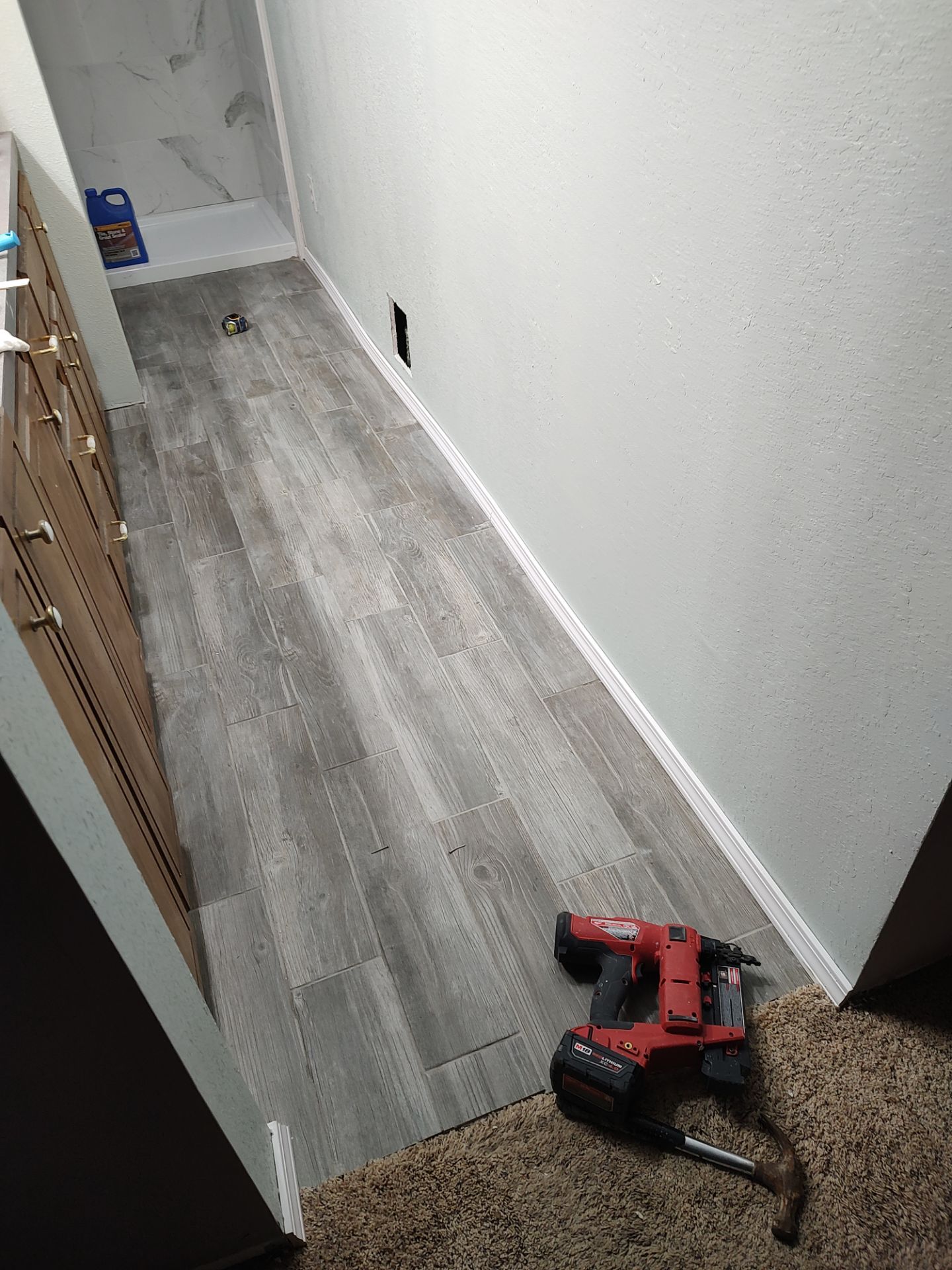 Bathroom remodel w/shower upgrade by In & Out Construction & Remodeling, LLC