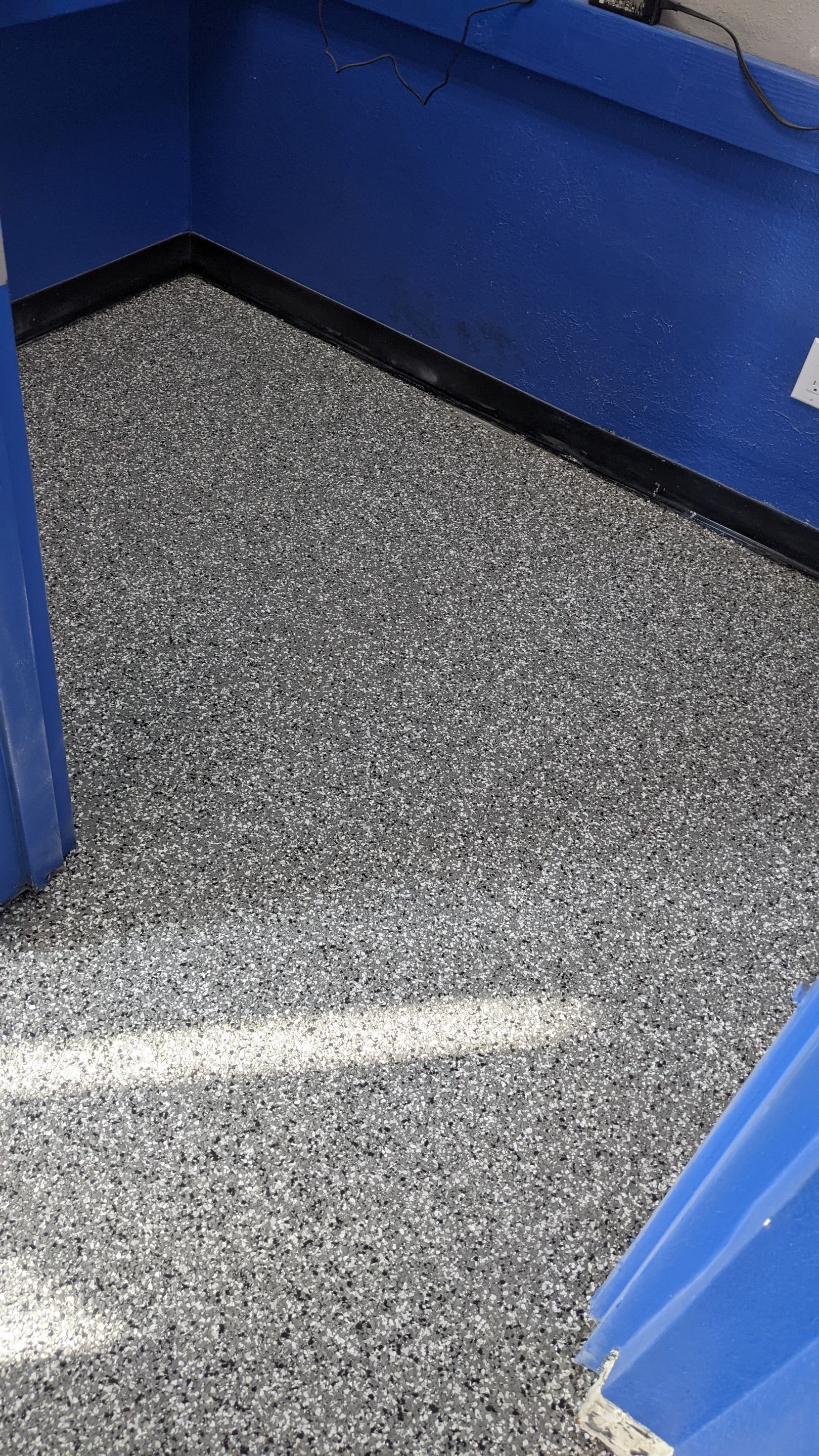 Commercial Floor Transformation using Slate Stone by Croc Coatings, LLC