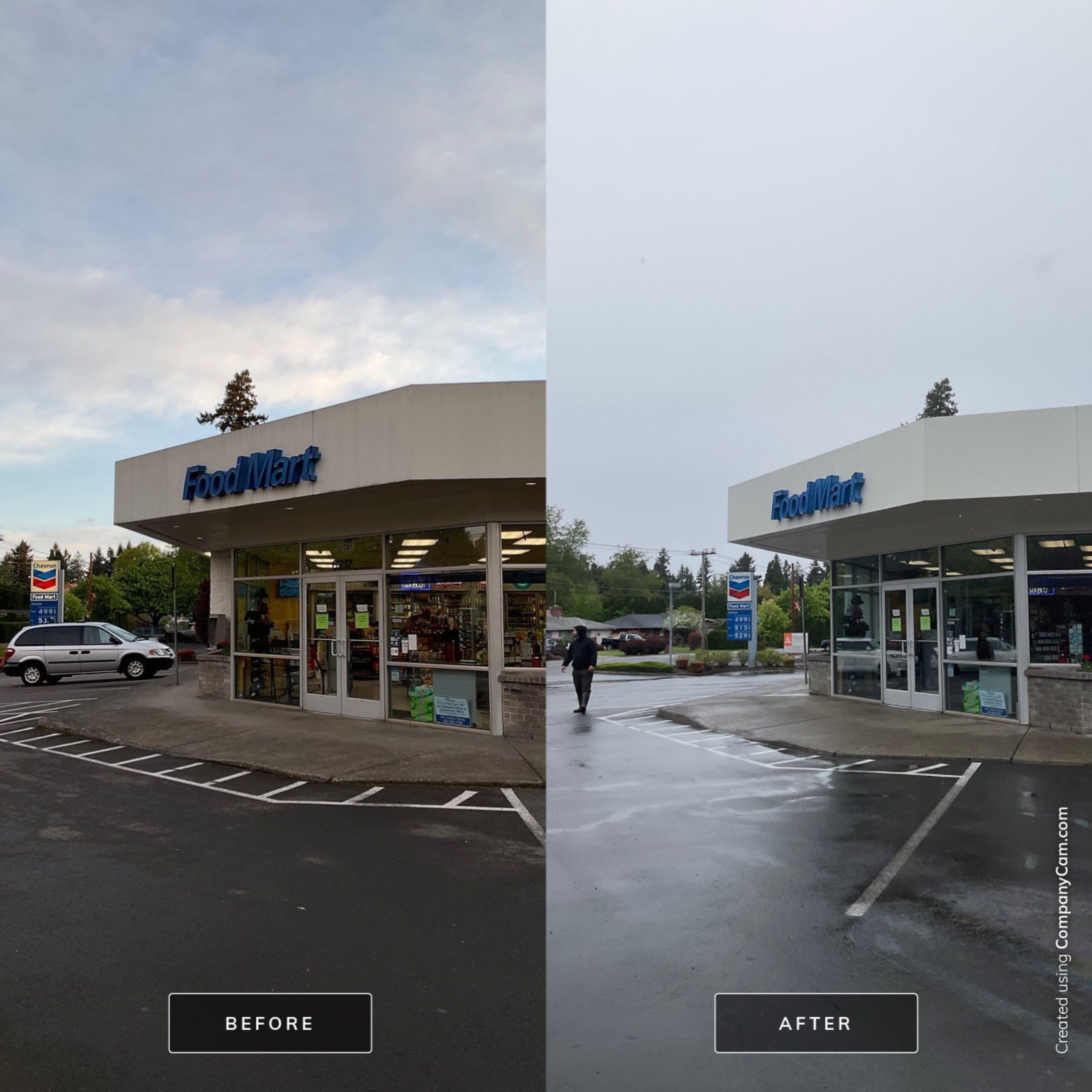 Store wash using Soft wash solution by Willamette Outdoor Wash LLC