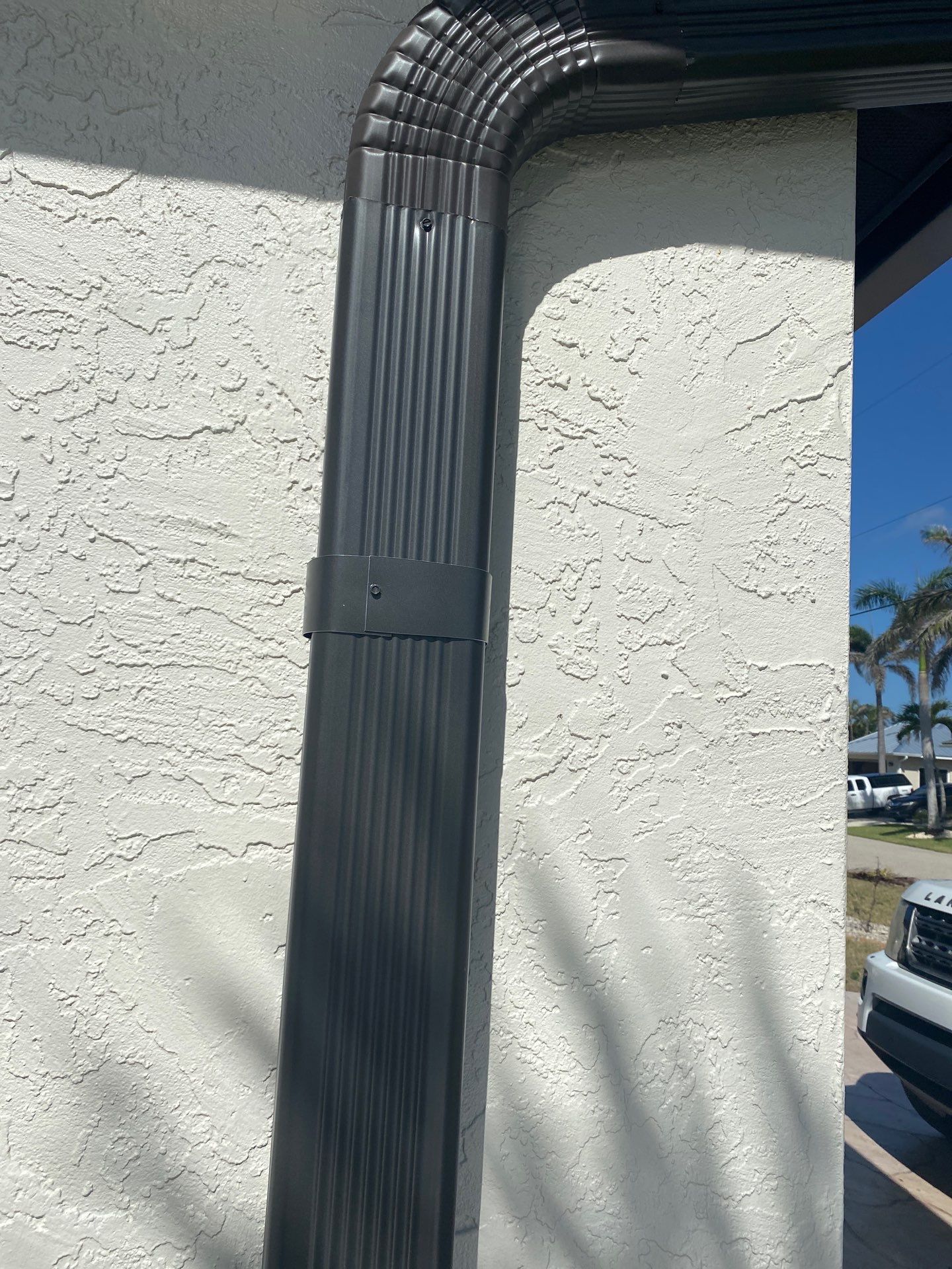 Black Seamless Gutters for Modern Homes in Punta Gorda by Gutter Professors