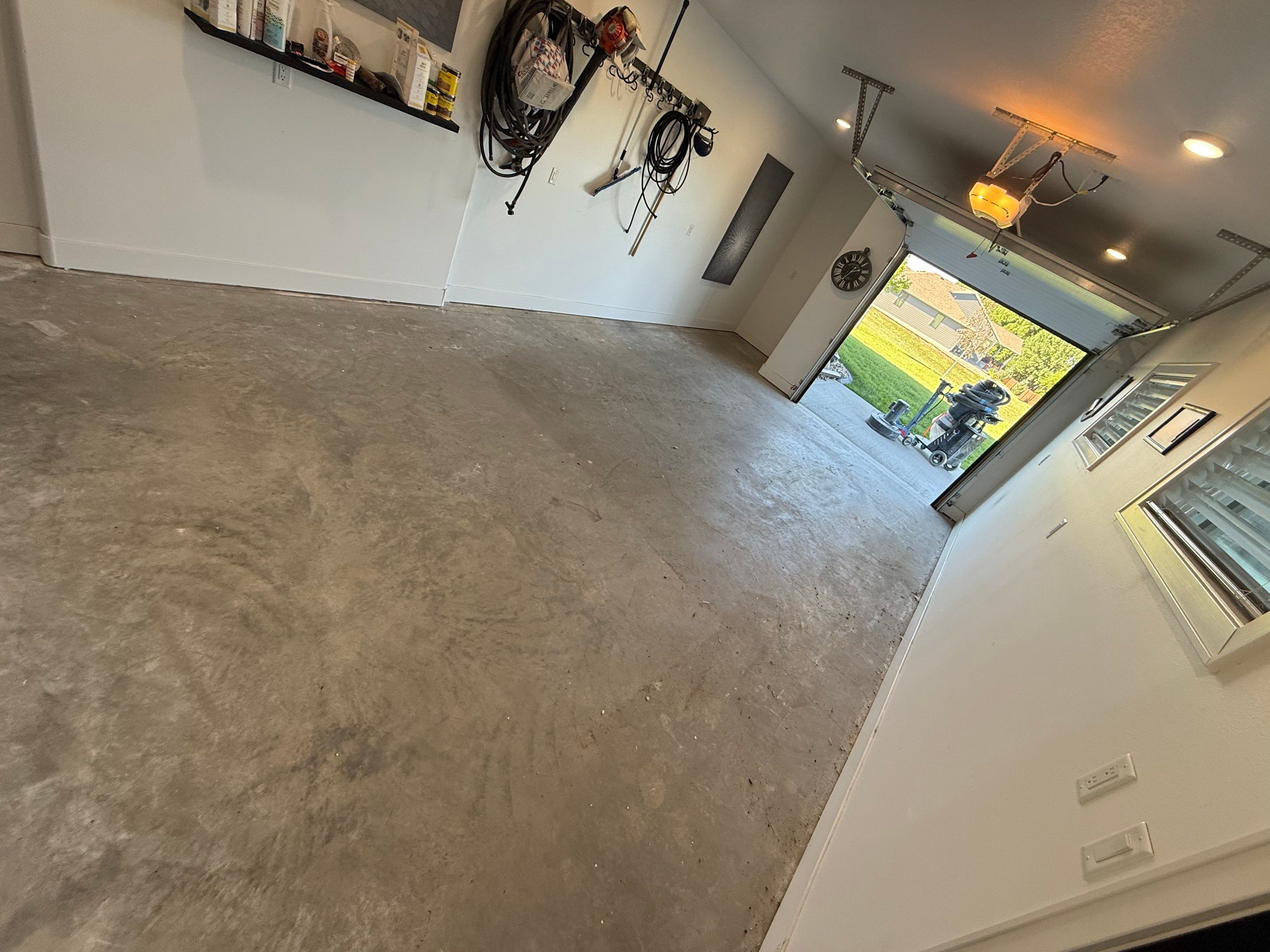 Gravel Flake Garage Floor Coating in Yankton by Select Painting, Coatings & Garage Cabinets