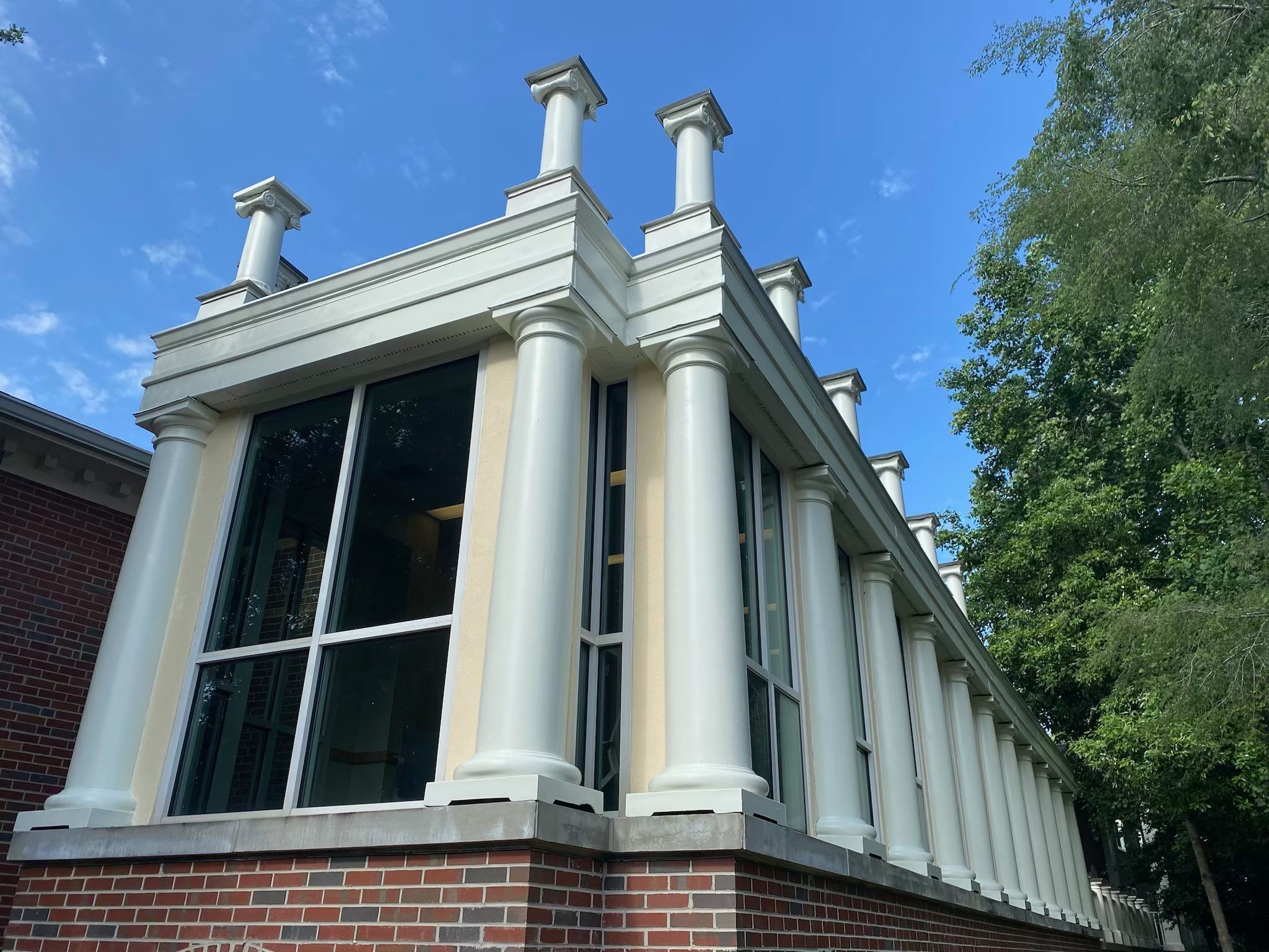 Architectural Column Restoration and Exterior Painting in Oxford by PGP Surface Solutions, LLC