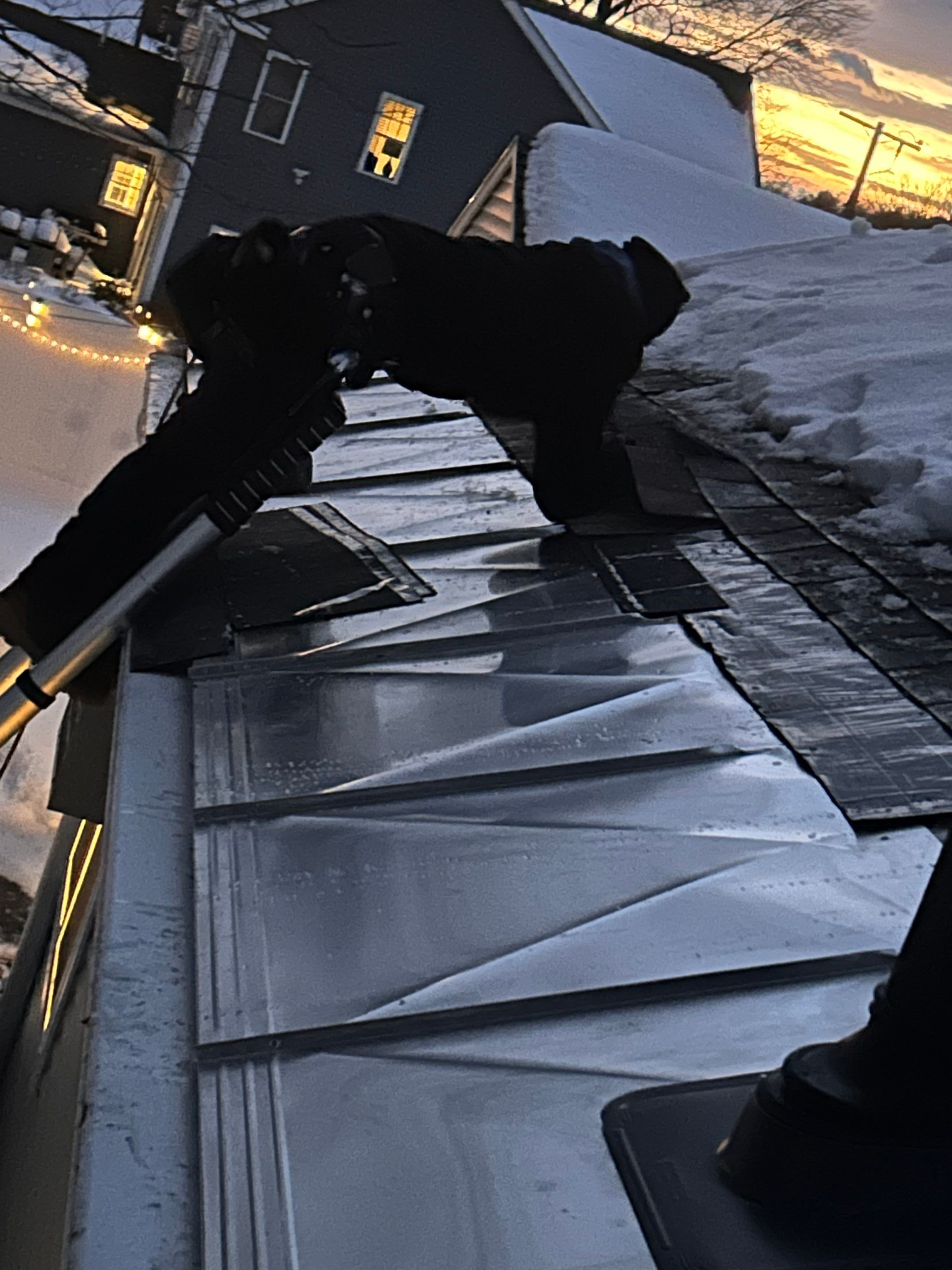 Snow/Ice Belt & Ice Dam Removal Project in Woburn by Mighty Dog Roofing of Greater Middlesex County