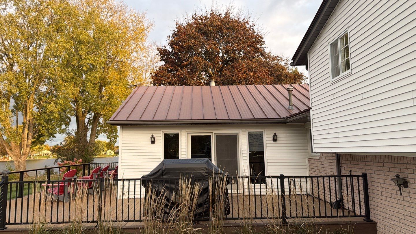 Roof Replacement using MS Standing Seam Roof Western Rust by 180 Contractors