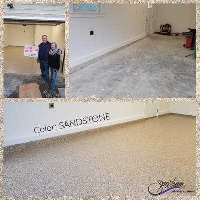 Garage Floor in Sandstone