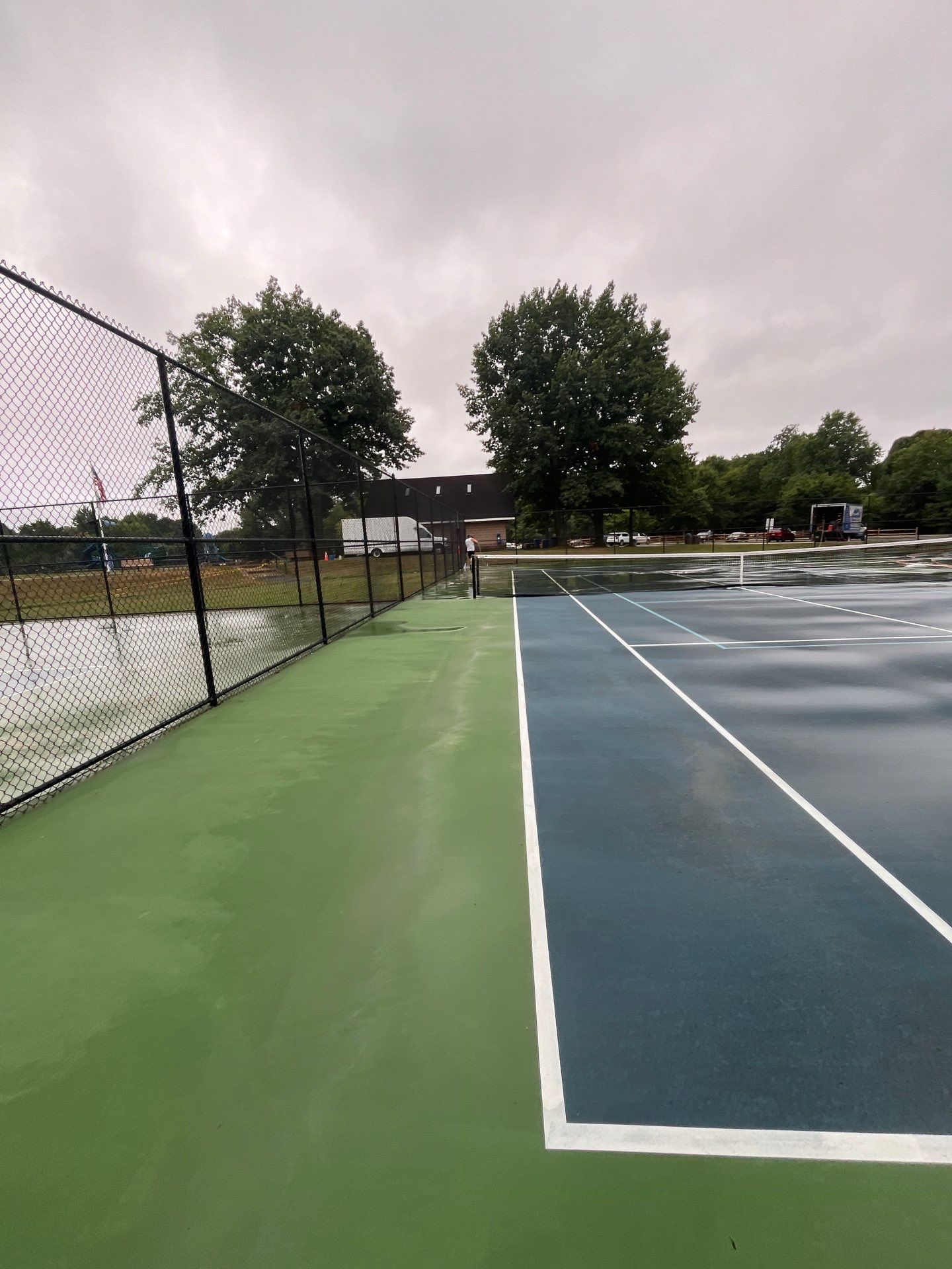 Soft Wash Tennis Court Cleaning by Clearview Washing