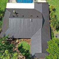 24ga 1.5" Mechanical Seam Dark Bronze by Total Roofing System The Metal Roof Experts