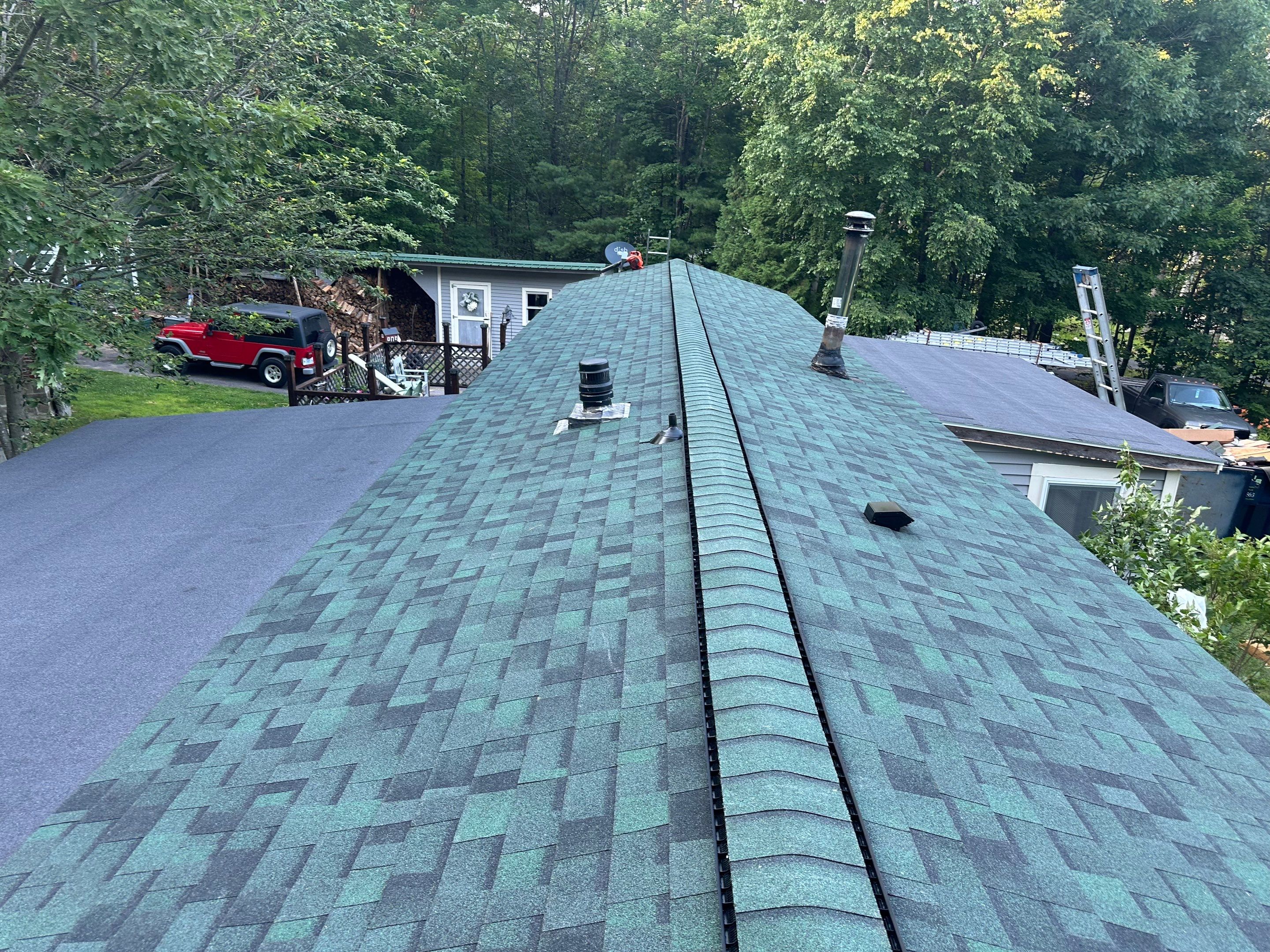 Milton, NH β Green Asphalt Shingle & Rolled Roofing Installation by Tall pine roofing