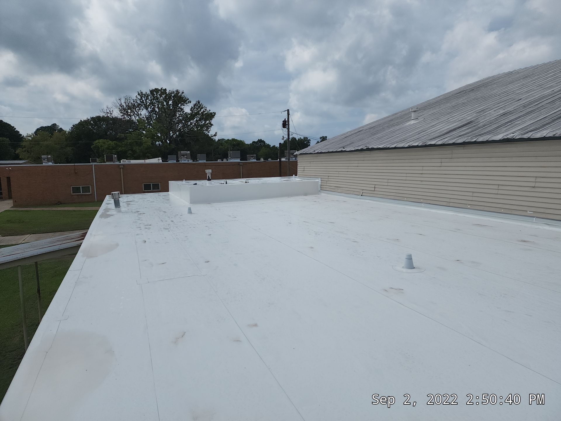 Commercial Roofing Installation using 60 mil PVC by Hostetler Roofing