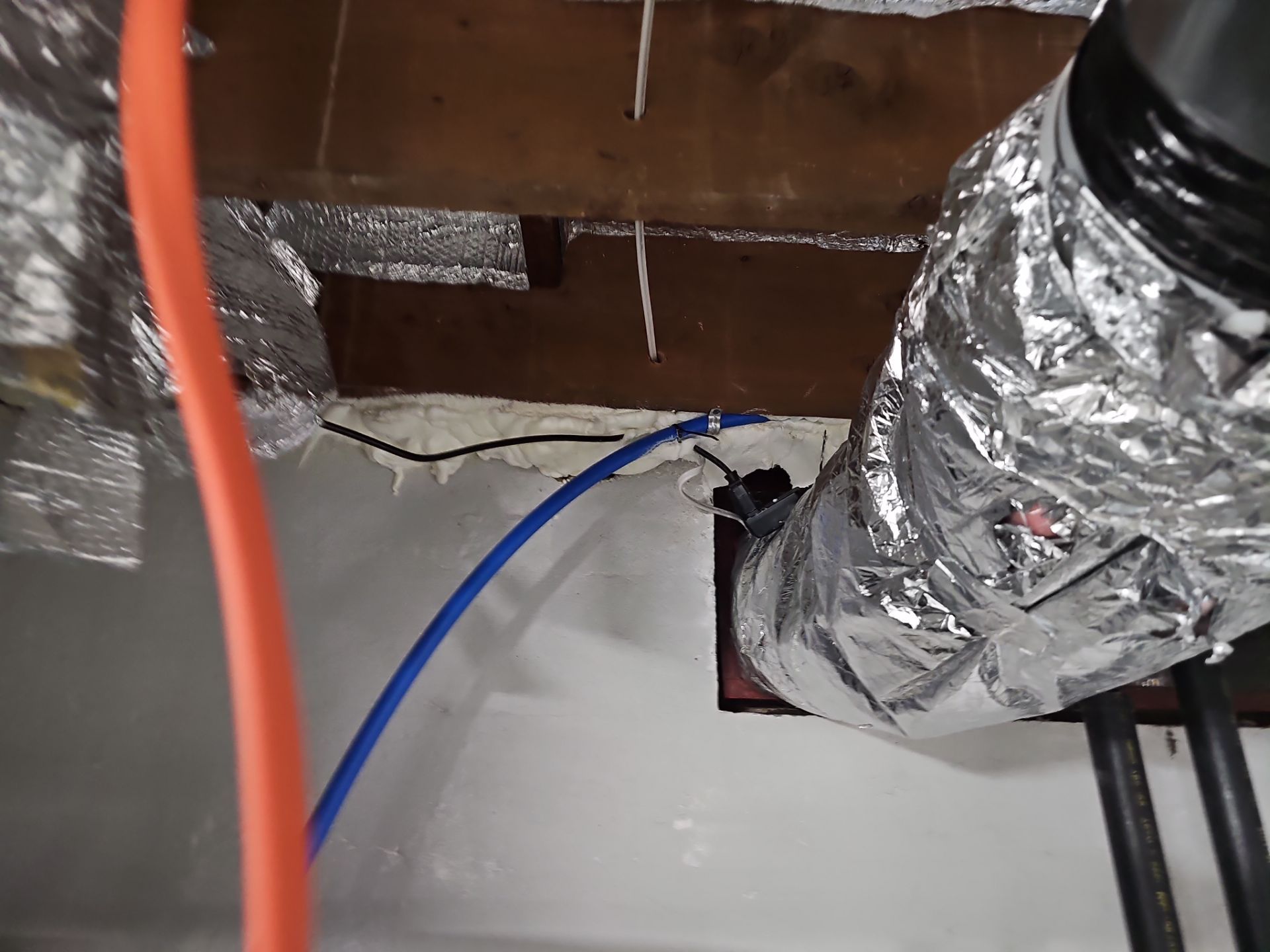 Attic Insulation using open cell spray foam by NYS Foam & Energy