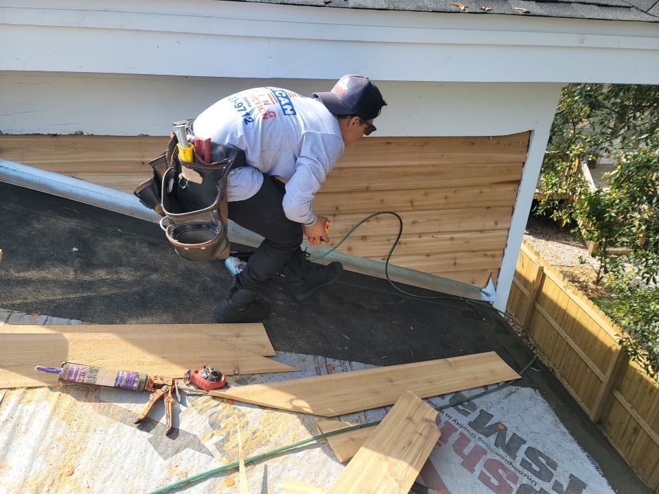 Residential Roofing Installation using Roof Replacement by American Roofing & Construction LLC