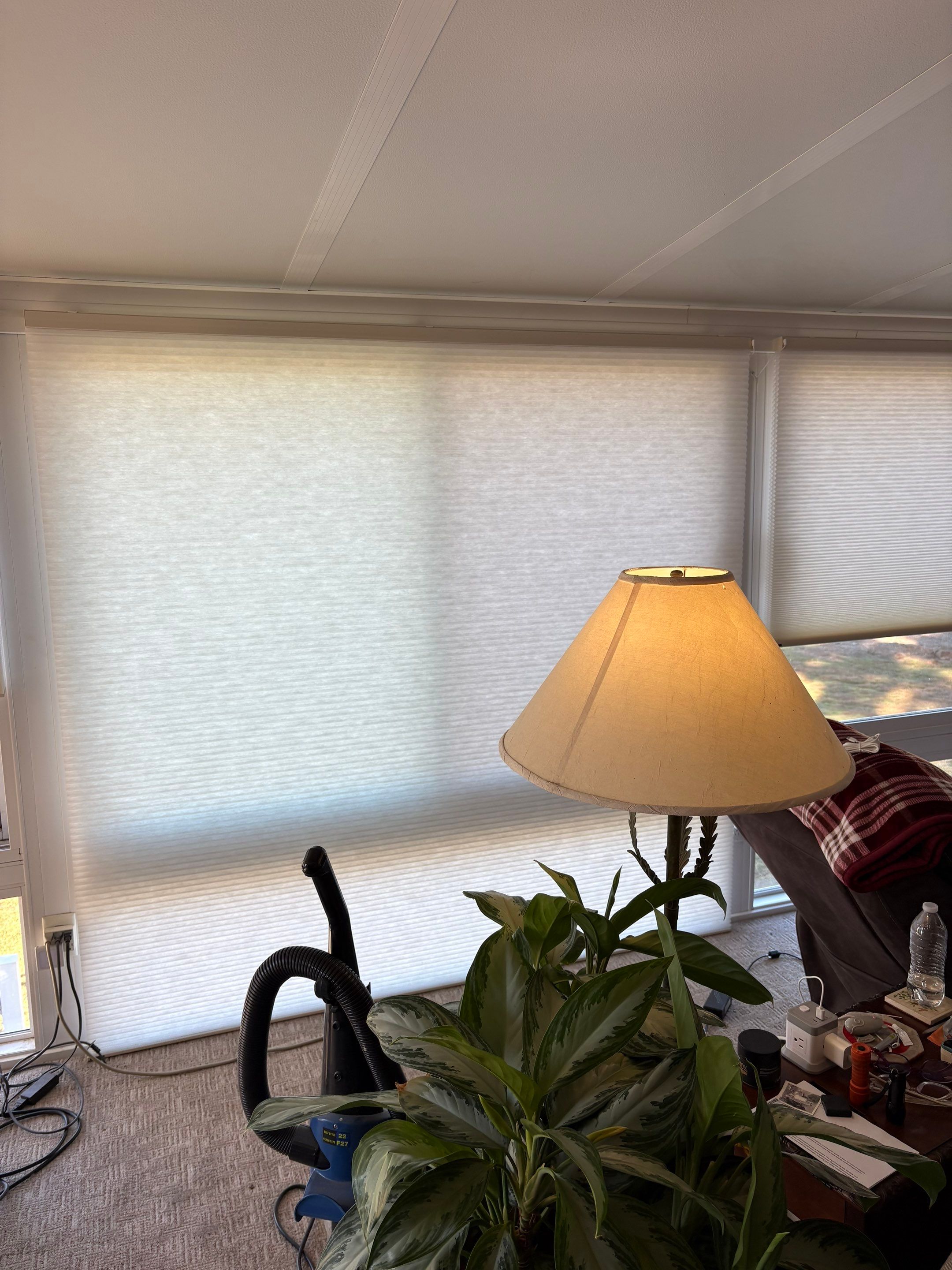 Honeycombs and Vertical Blind Sunroom Project in Athens by Blinds and Borders