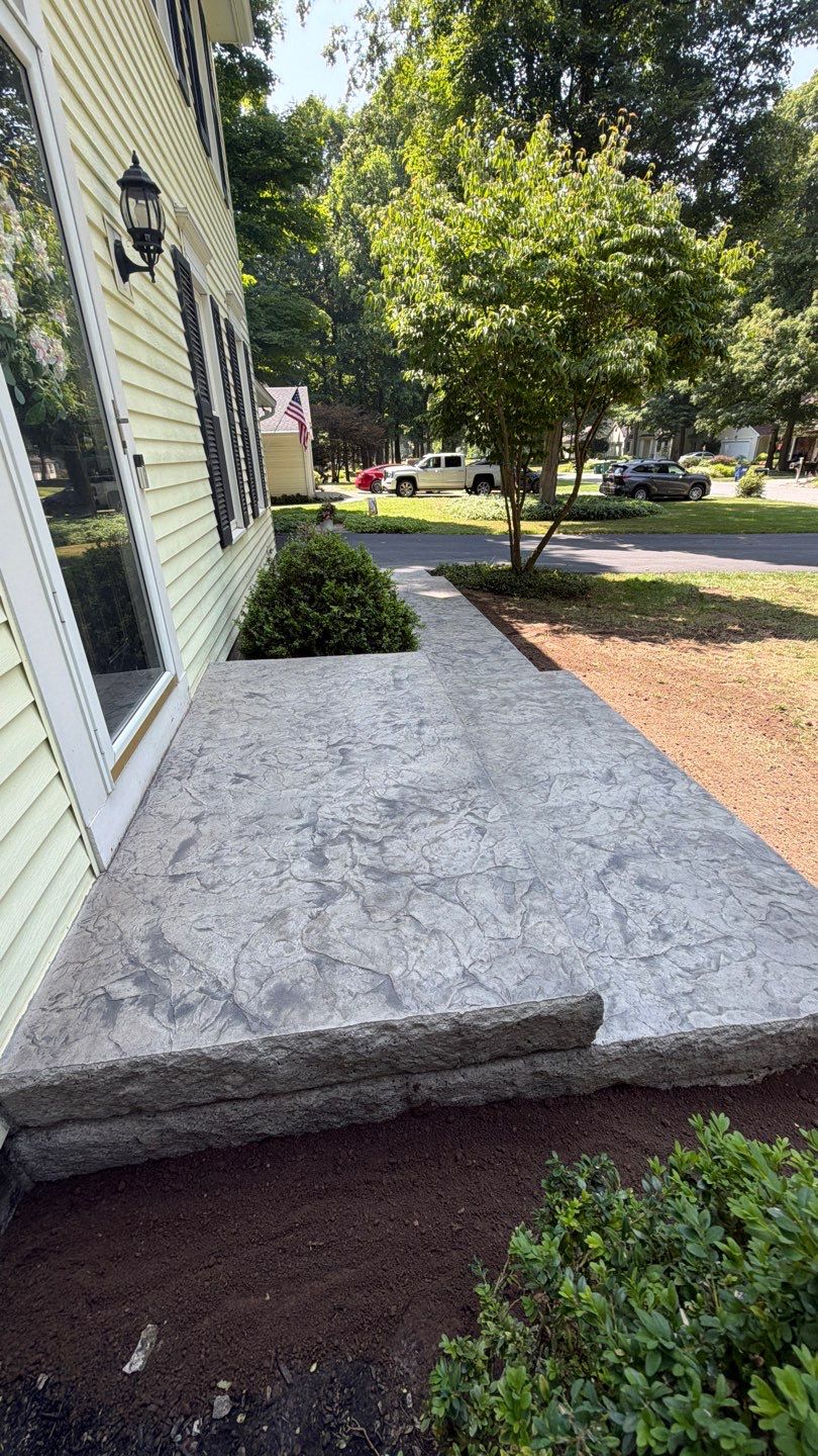 Fairport Oxford Slate Stamped Walkway by NG Masonry & Construction LLC