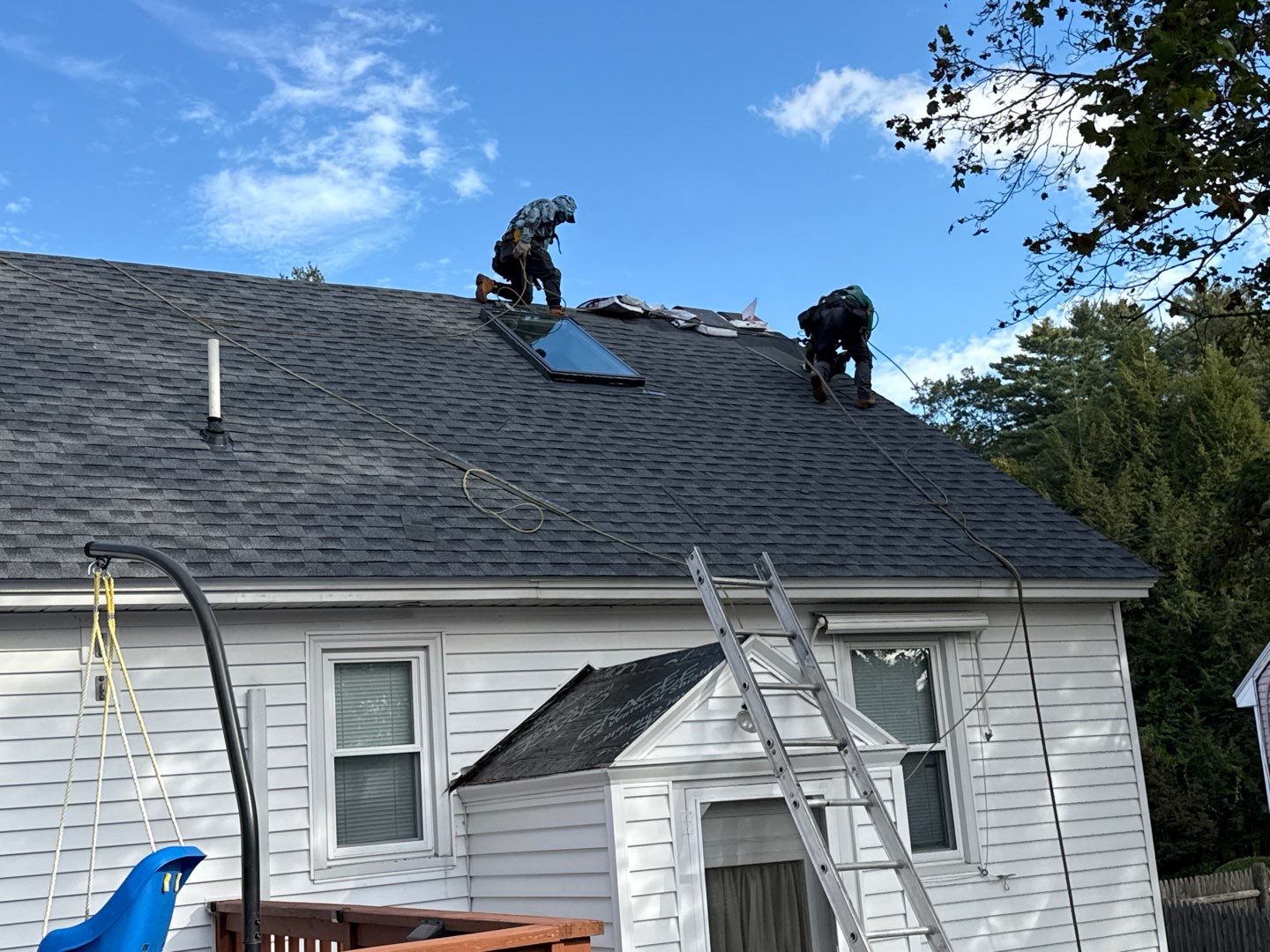 Complete Roof Replacement with GAF Pewter Gray HDZ™ Shingles, VELUX Skylights & New Gutters by Sensible Home Solutions