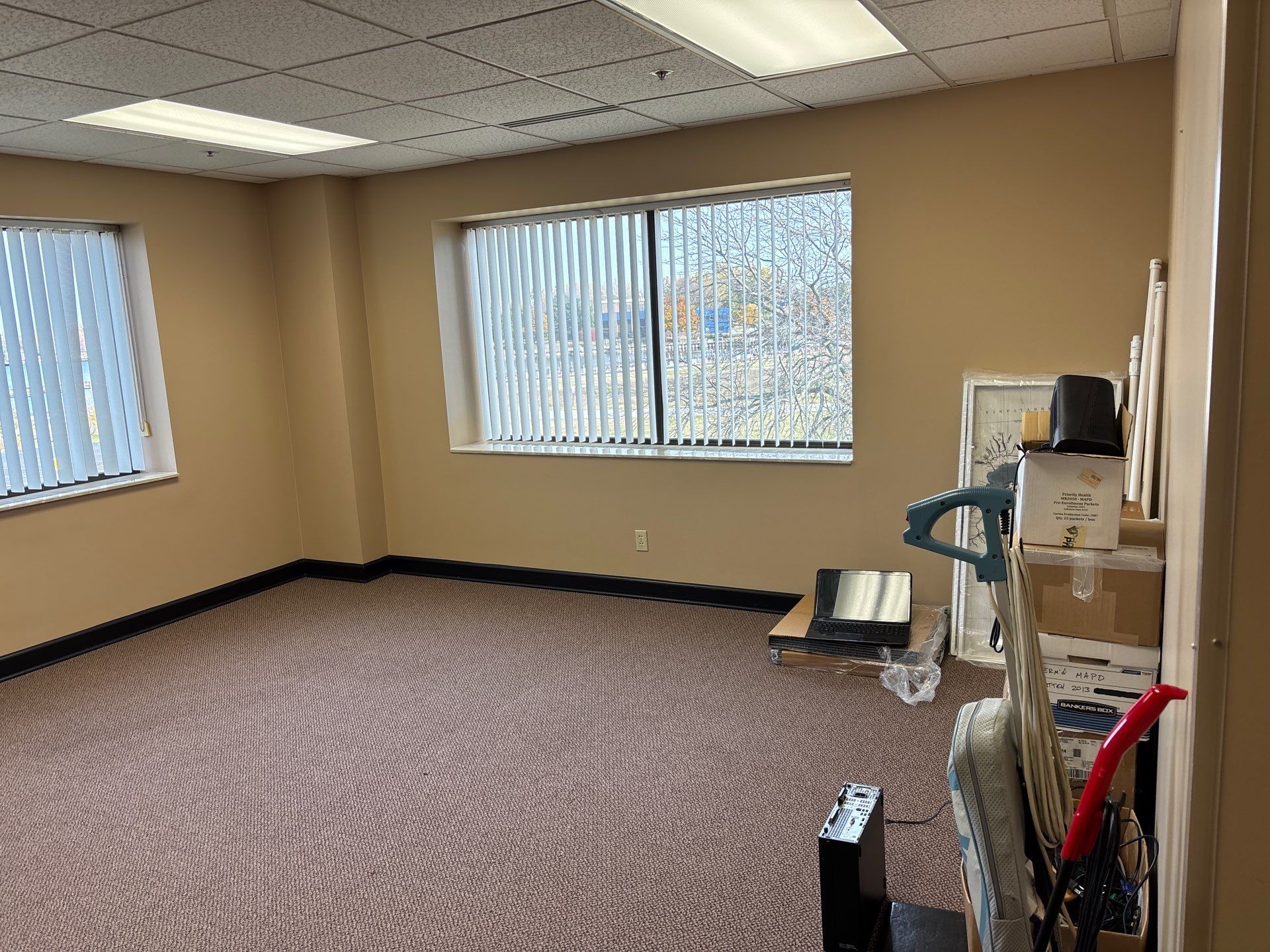 Interior Office Painting & Wall Repair in Downtown Muskegon by Gordon Painting