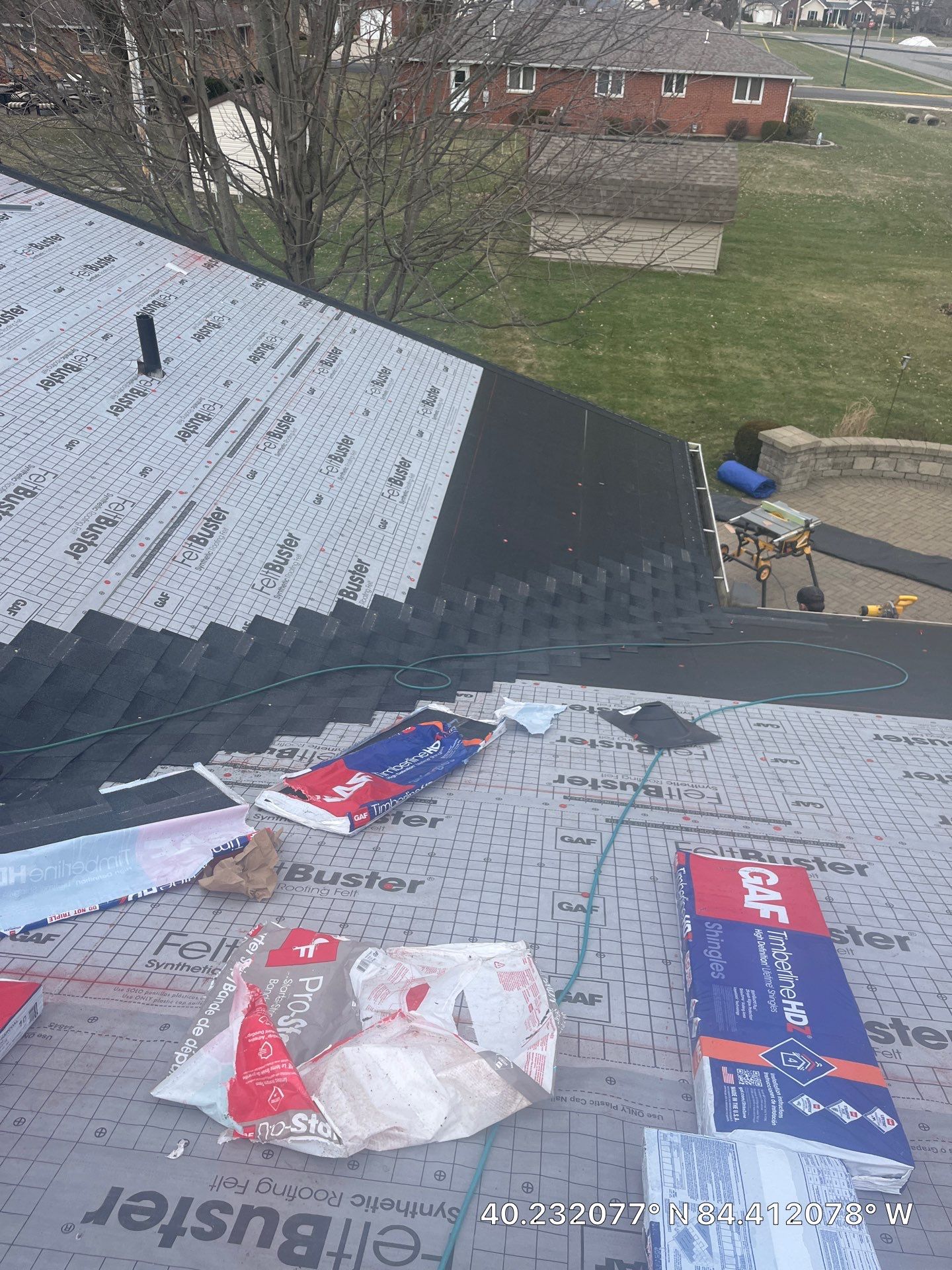 Residential Roofing Installation using GAF Timberline HDZ Charcoal by Nitro Roofing and Construction