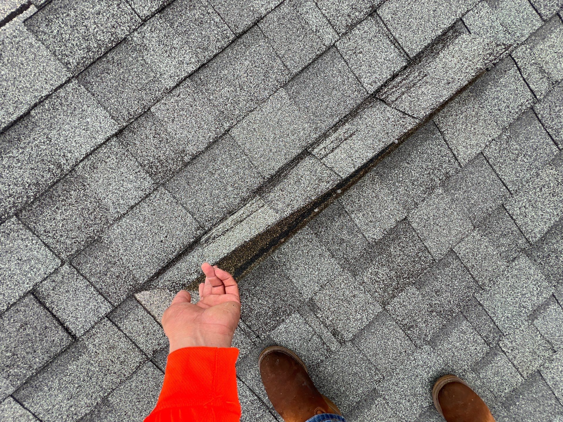 Hail Damage using Owen's Corning Duration (Lifetime) Shingles by Roof Repair Company