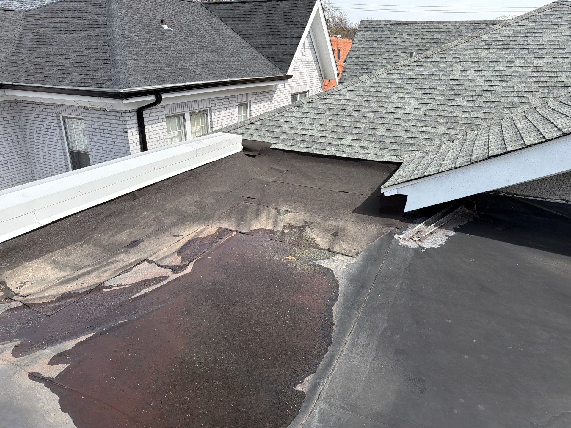 Flat Roof Replacement with New TPO Membrane in St. Louis by Acute Roofing And Exteriors 