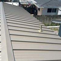 24ga 1.5" Mechanical Seam Champagne  by Total Roofing System The Metal Roof Experts