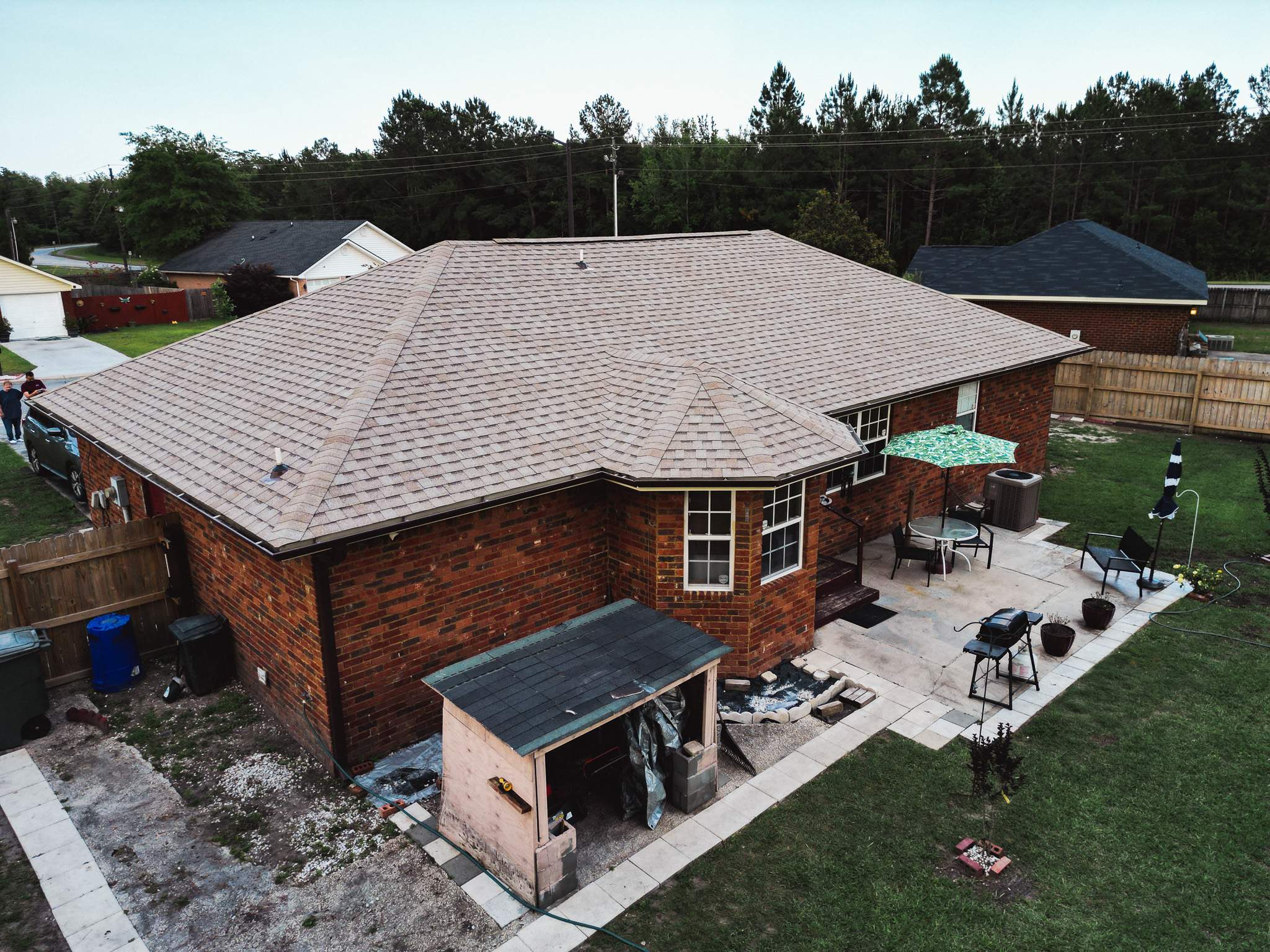 Residential Roofing Installation using Atlas Pinnacle Pristine Tan Mist by Talya Roofing