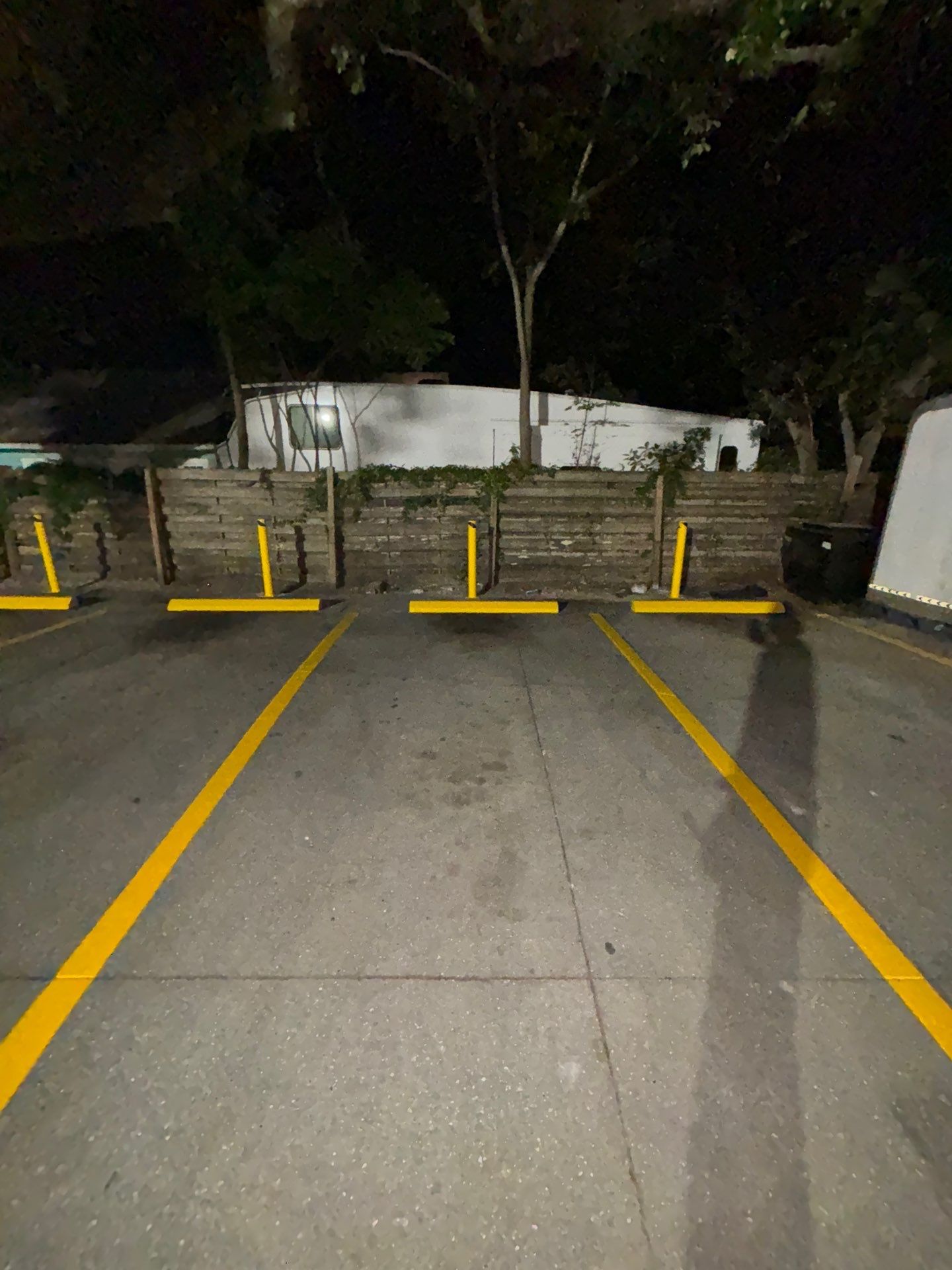 Bollard Installation, Line Striping, & Parking Block Installation at La Primavera Supermarket  by Everline Coatings & Services - Southwest FL