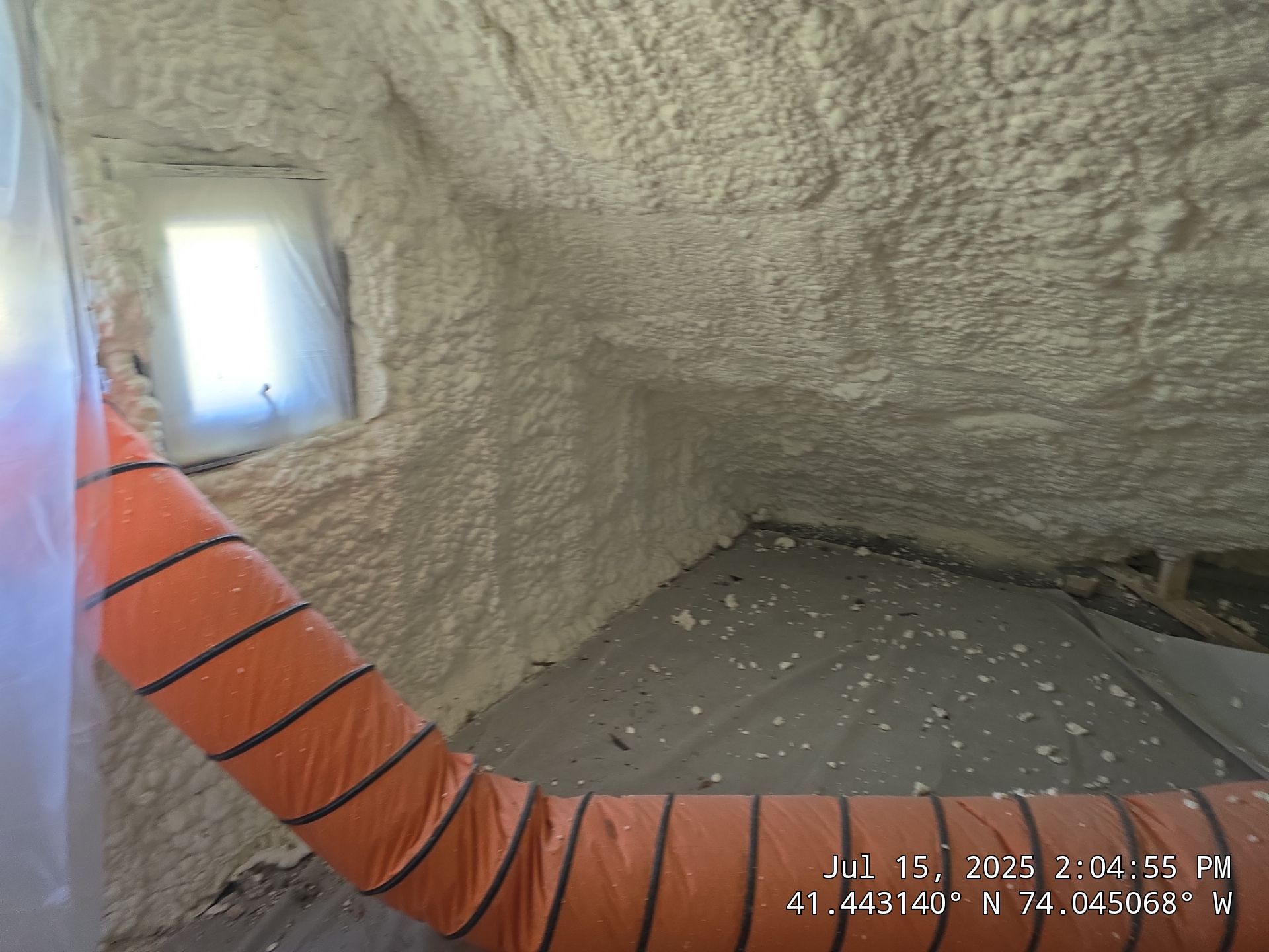 Attic Insulation using open cell spray foam by NYS Foam & Energy