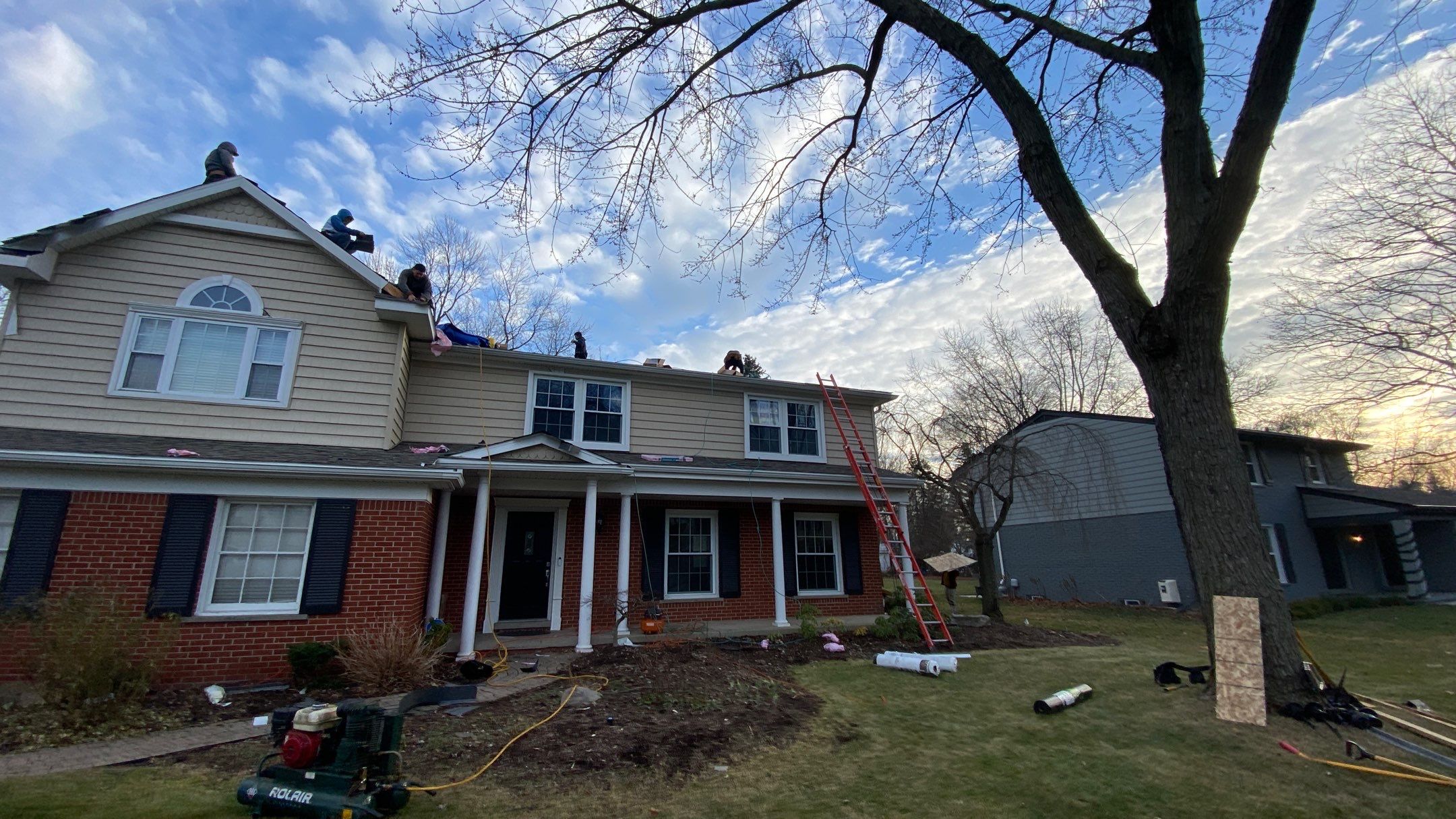 Residential Roofing Installation using Owens Corning Driftwood by 180 Contractors