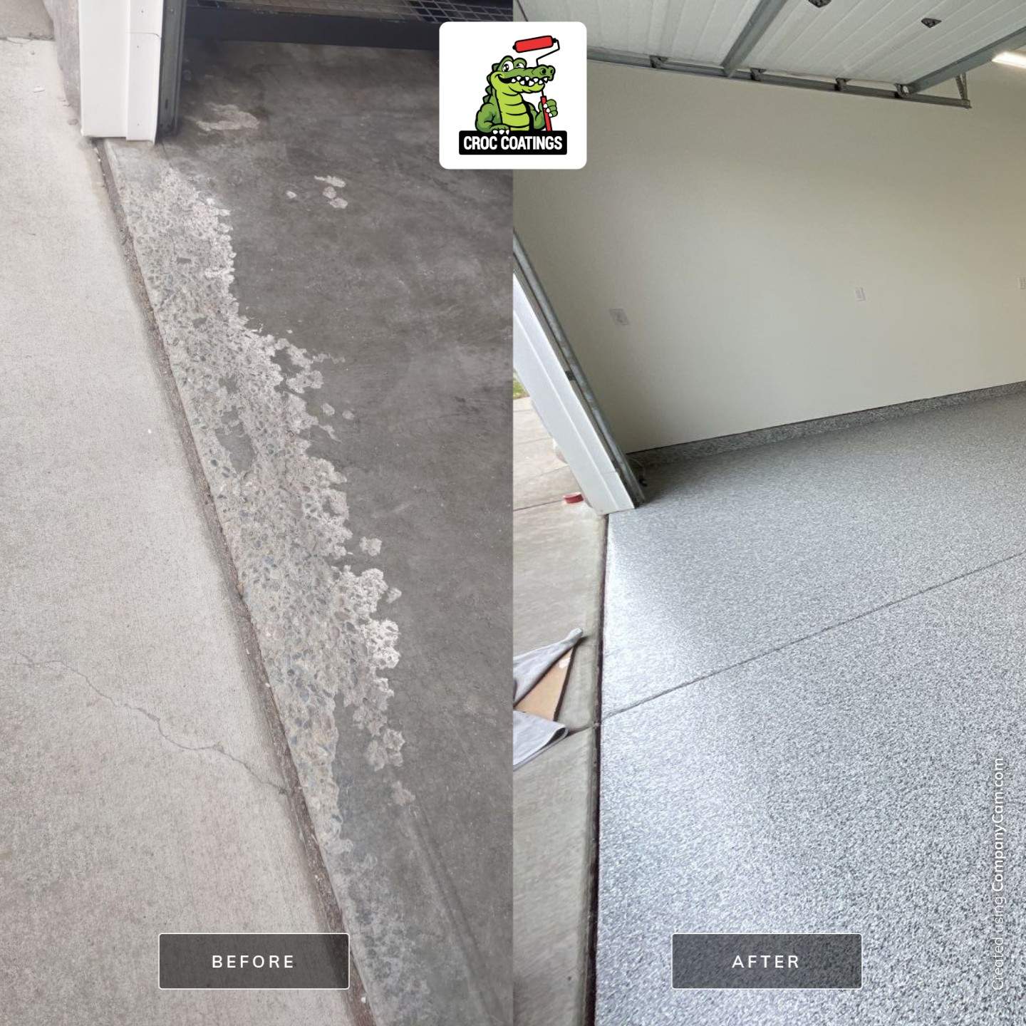 Garage Transformation using Silver Creek by Croc Coatings, LLC
