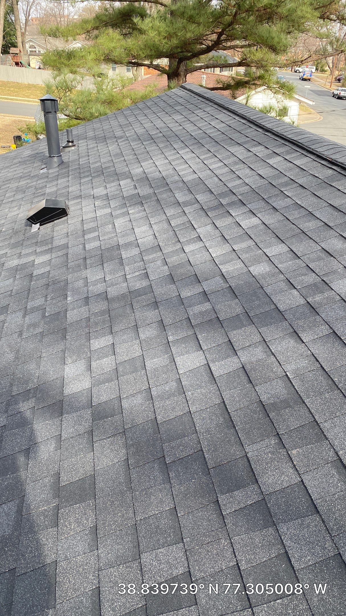 Fairfax: CertainTeed Landmark Pro Designer Shingles in Max Def Charcoal Black by RM Banning, Inc.