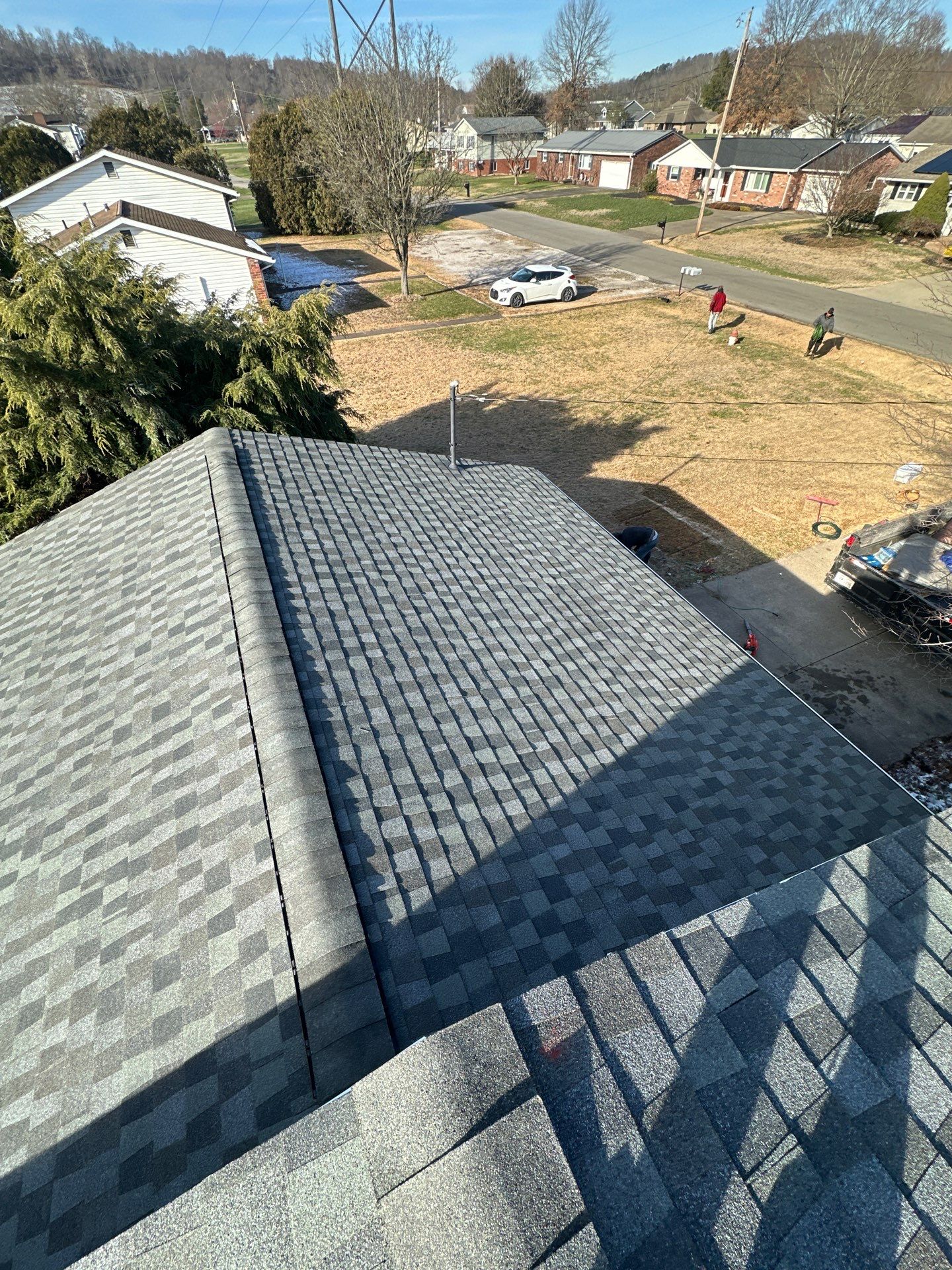 Residential Roofing Installation using GAF Timberline HDZ Charcoal by Rainstoppers Roofing