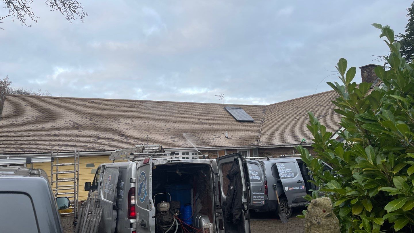 Roof Clean  - Moss Removal - Gutter Clean using Honda 15lpm Low Pressure Washing Machine by Ges Exterior Cleaning ltd