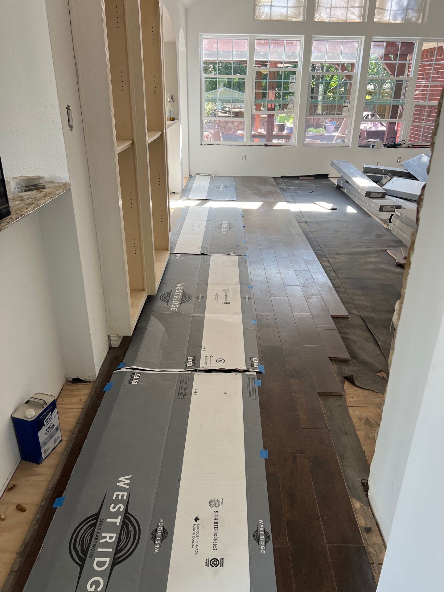 In Progress - Nail Down Prefinished Birch will give this home a warm Western look. by Bernard Hardwood Floors