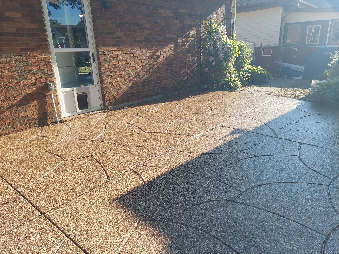 Patio with Stone Removal (Chestnut) - Struthers, OH by Alexander Concrete Coatings