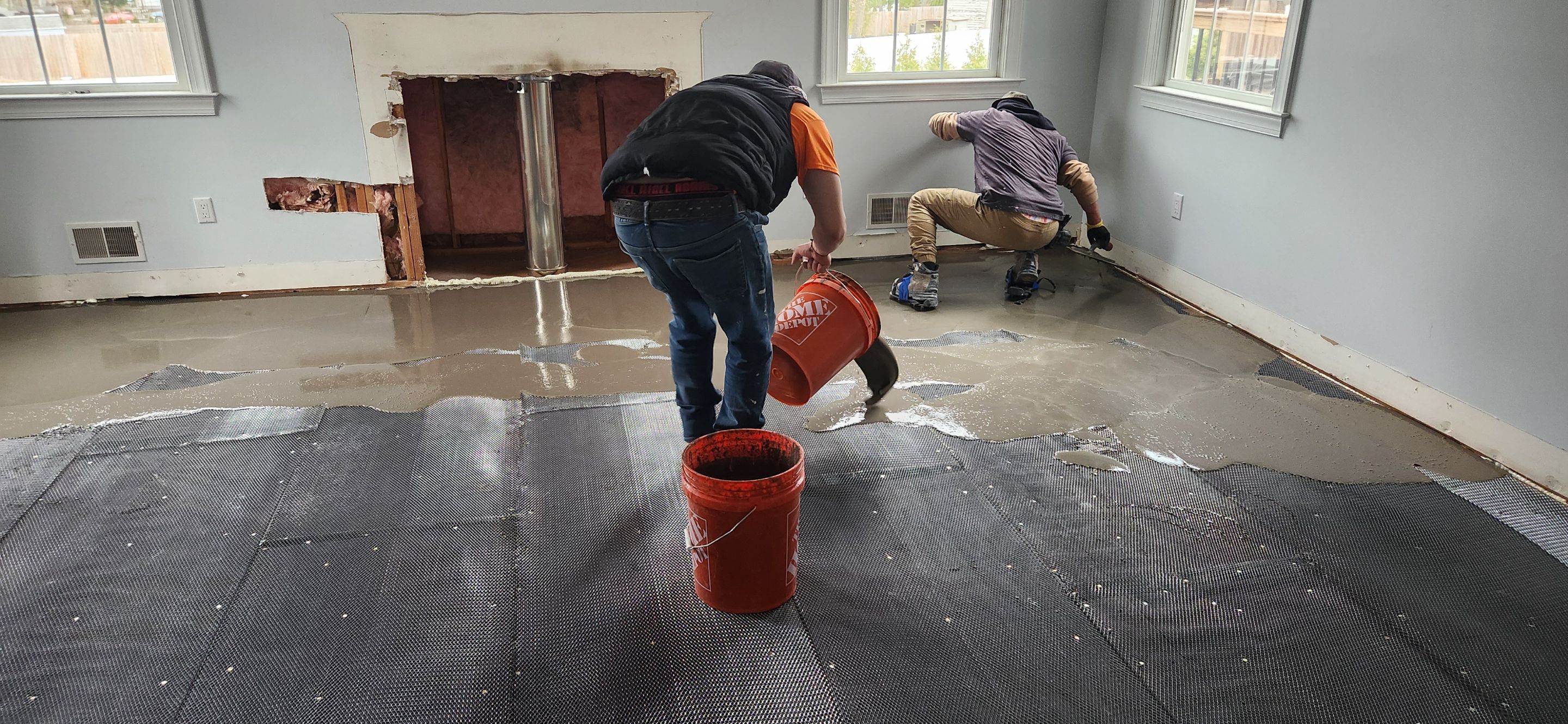 Large Format Tile Installation by Footprints Floors Morristown
