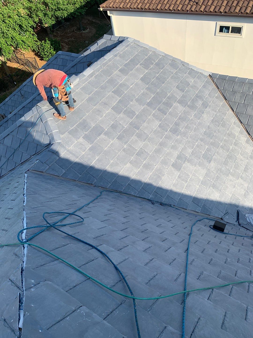 Roof Replacement using Davinci Bell Slate Shingles by Elite Roofing LLC