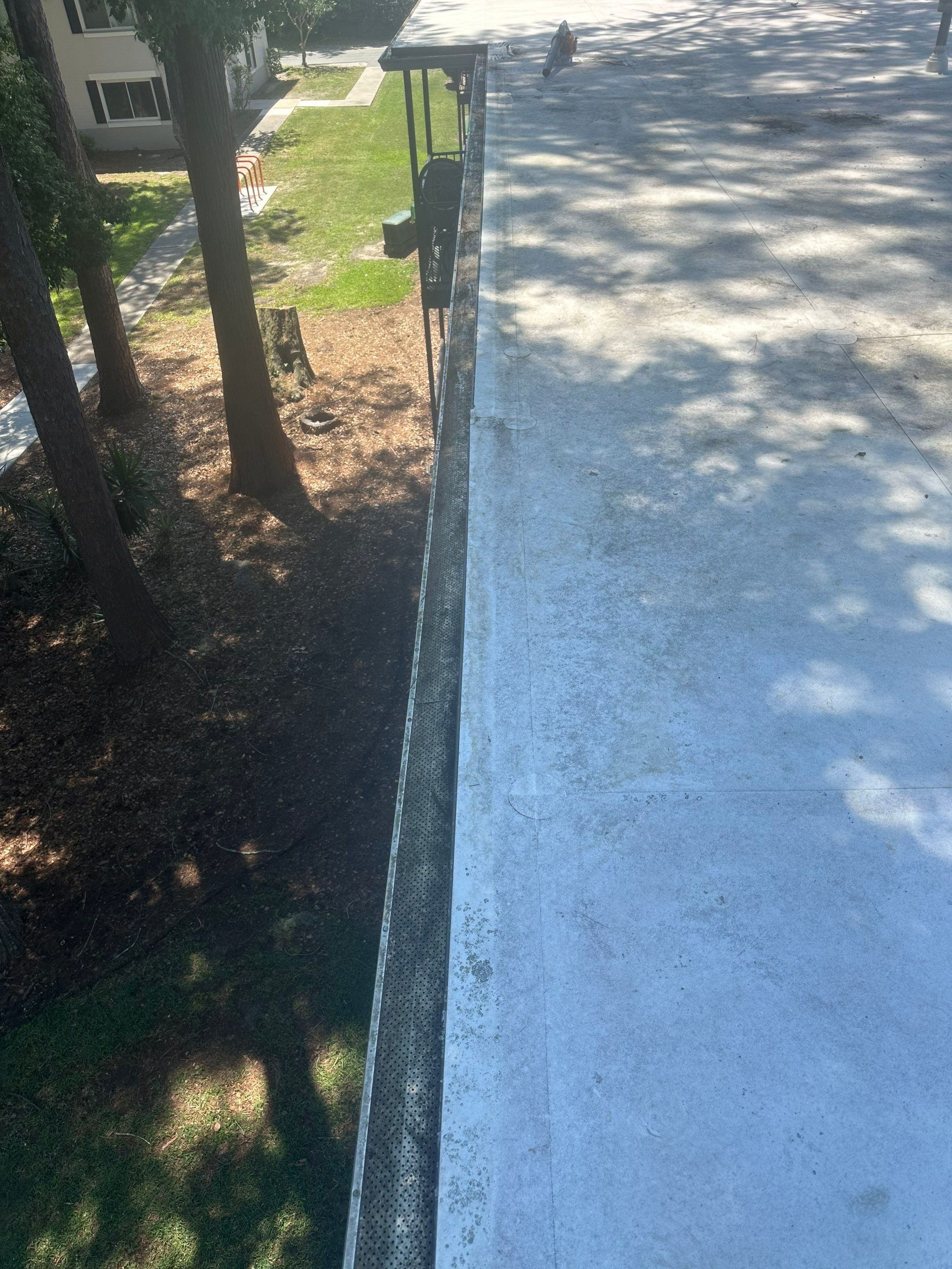 Commercial gutter cleaning Gainesville, FL after photo with clean gutters