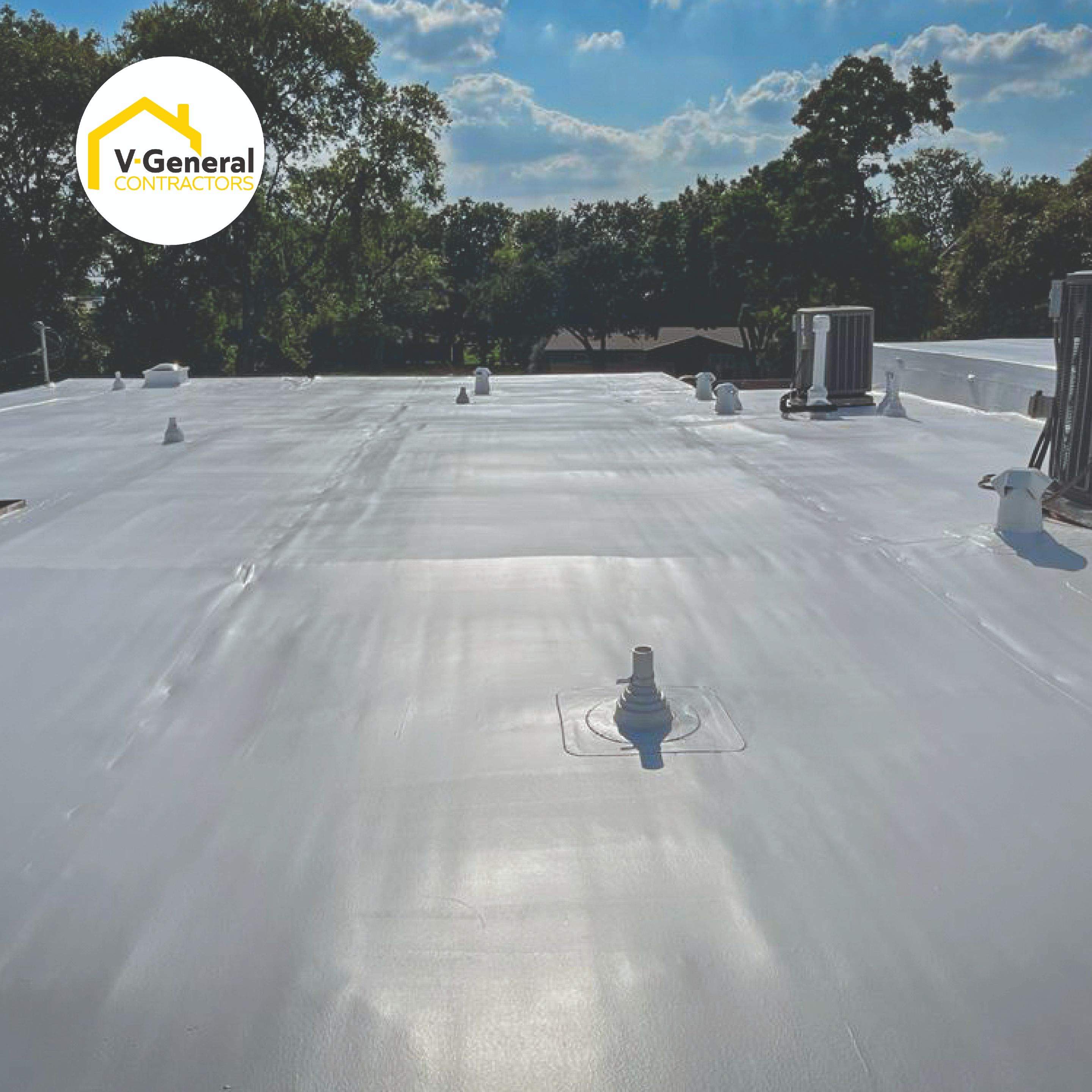 Flat Roof Using Asphalt Coat by V General Contractors 
