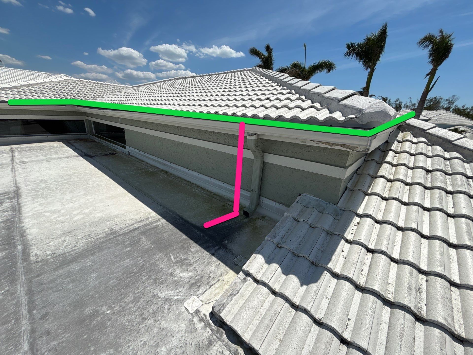 Splash Guard Gutters for Coastal Homes in Longboat Key FL by Gutter Professors