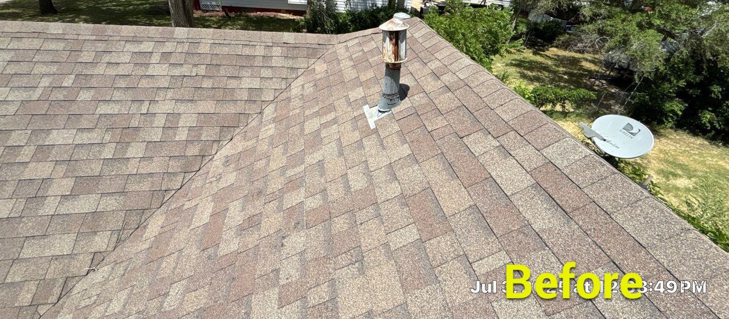 Storm Damaged Roof Replacement - Before & After by Eaton Roofing 