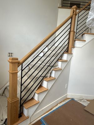 Horizontal Iron Interior Railings – Potomac, MD by Capitol Iron Works
