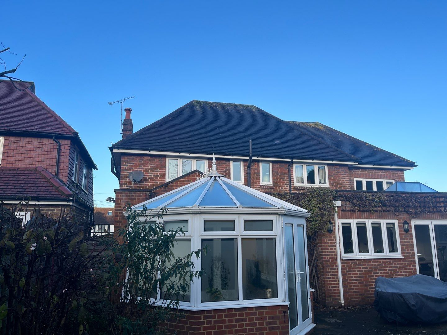 Roof Clean  - Moss Removal - Gutter Clean using Honda 15lpm Low Pressure Washing Machine by Ges Exterior Cleaning ltd