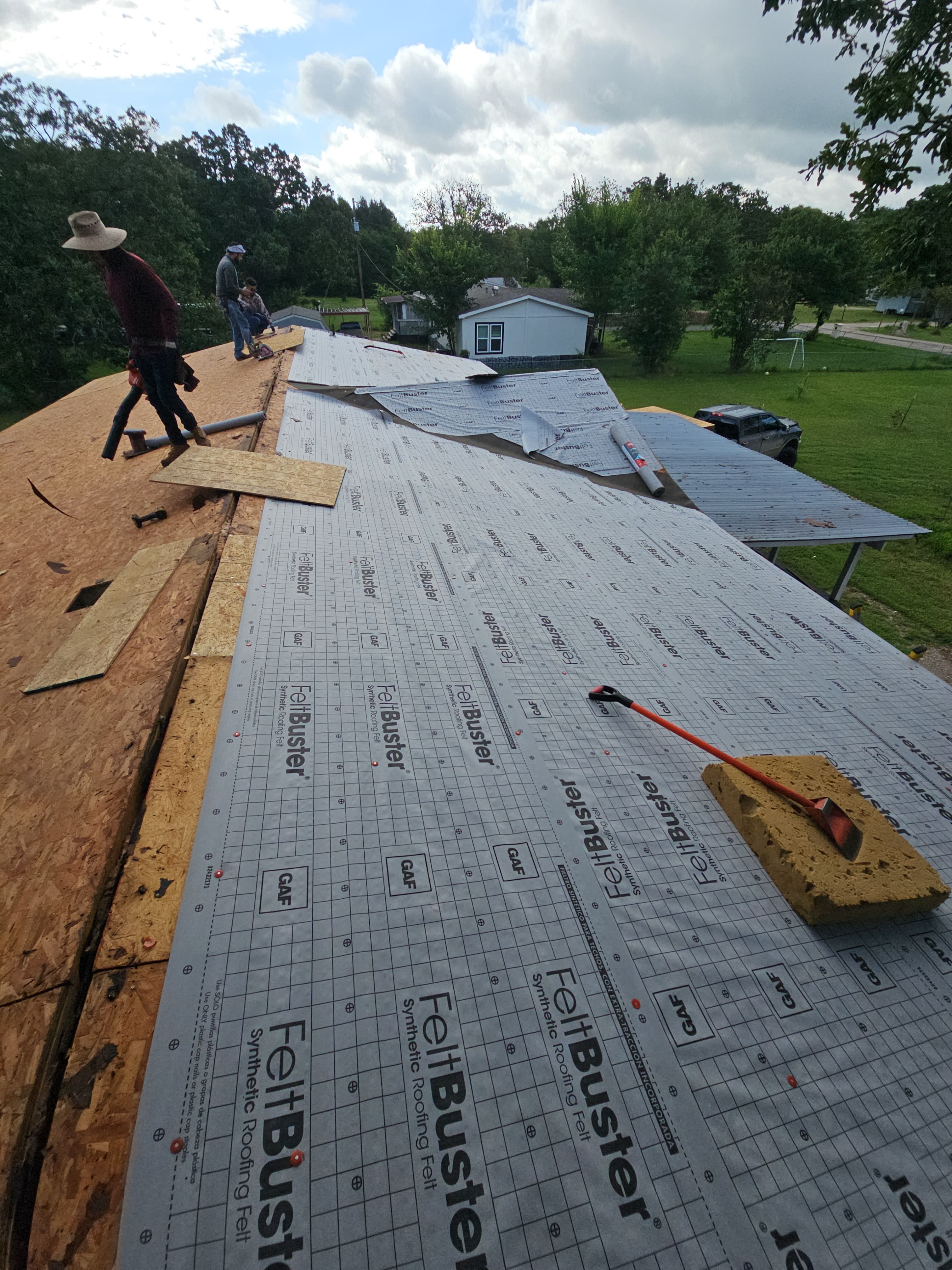 Project in Kemp by road roofing llc