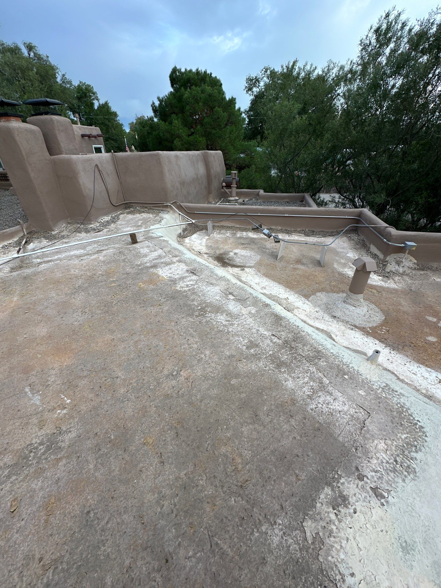 Residential roof application by SPF Services 