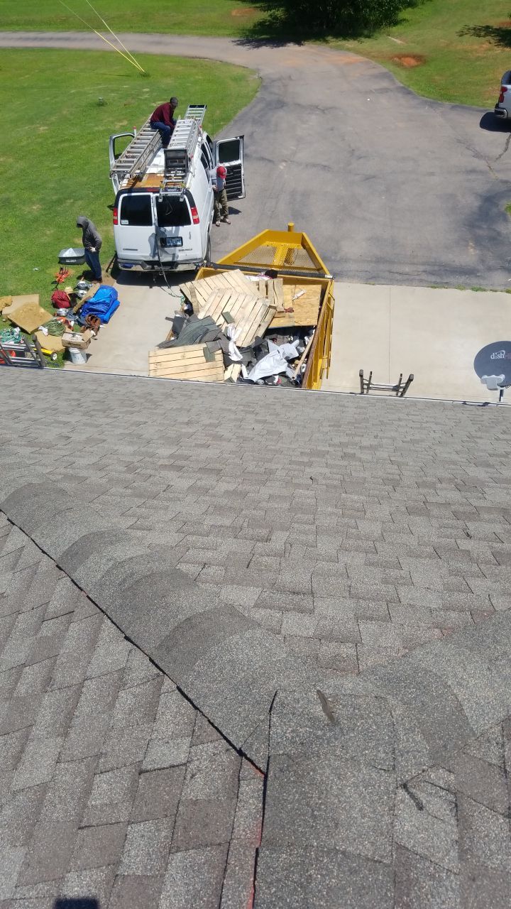 Reroof using GAF HDZ Weathered Wood by Castillo Roofing