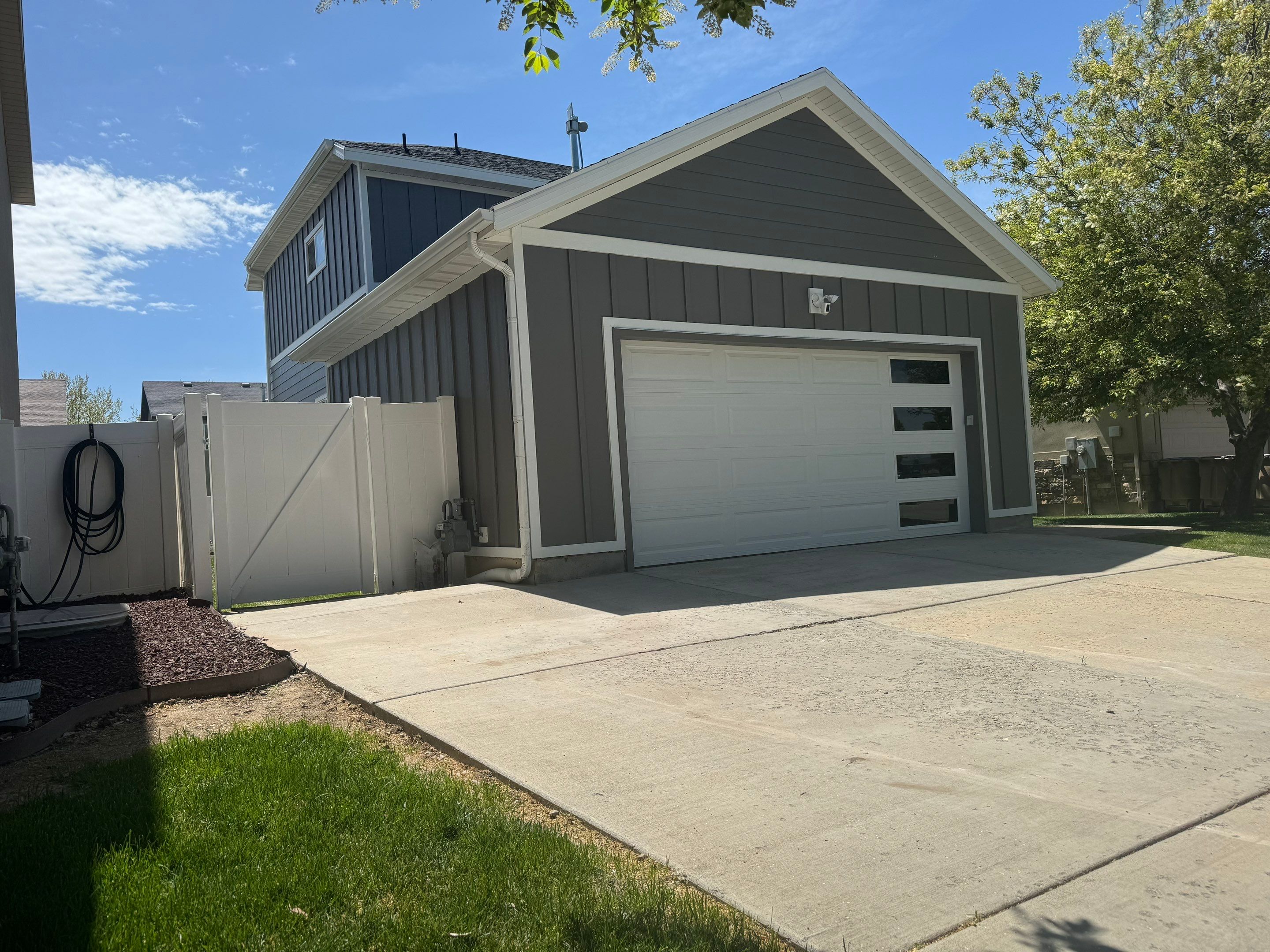 Draper | Stucco & Brick to Hardie Conversion | Aged Pewter & Arctic White by Ideal Siding Utah